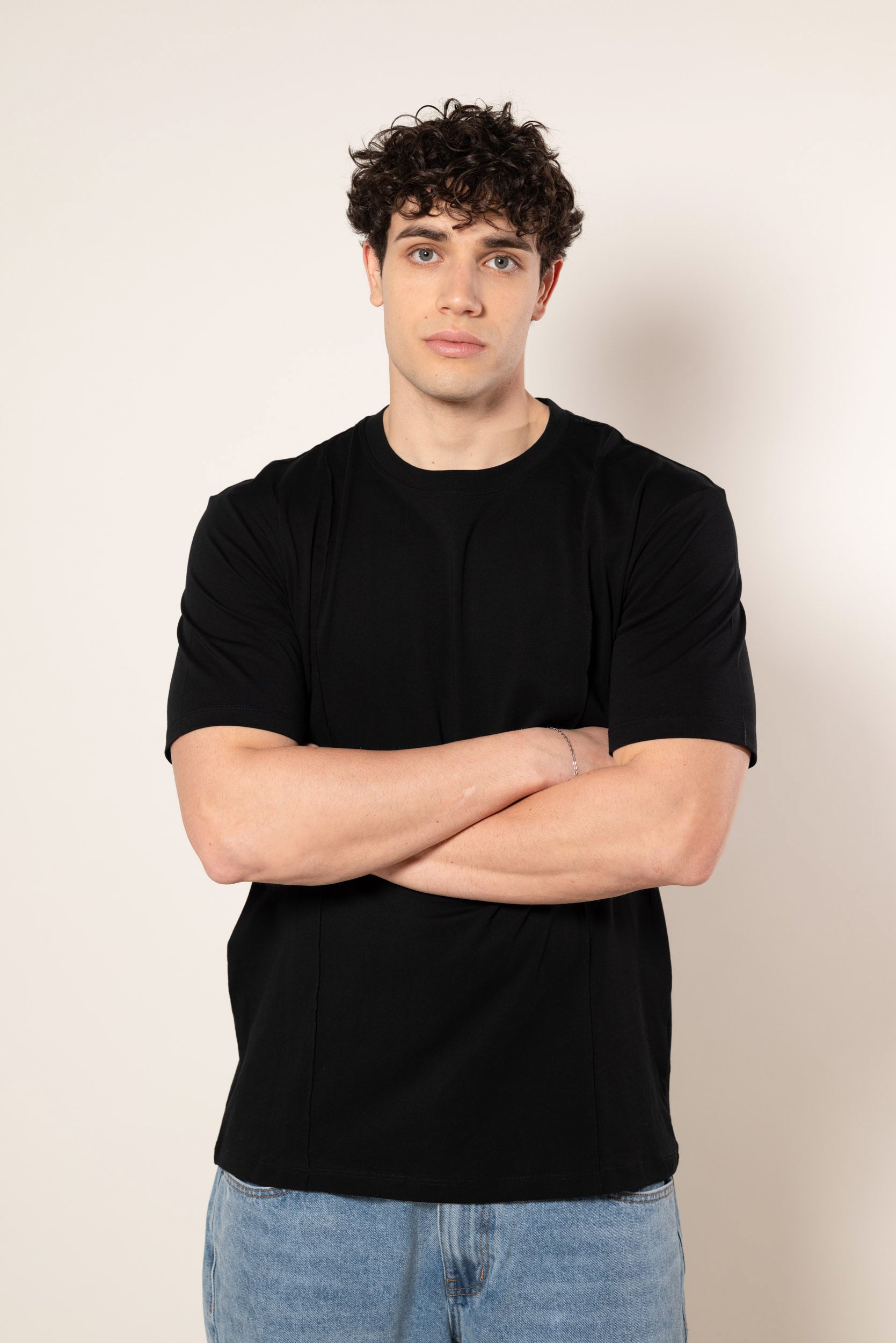 T-shirt Strutturata|Colore:Nero