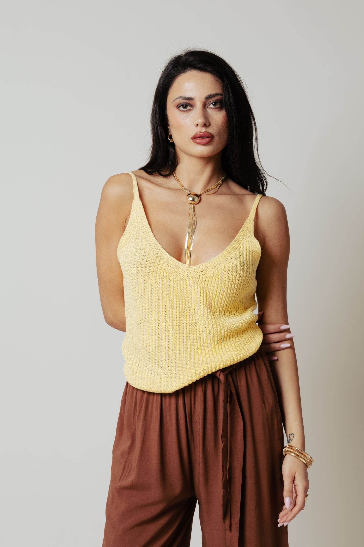Top in filo|Colore:Giallo