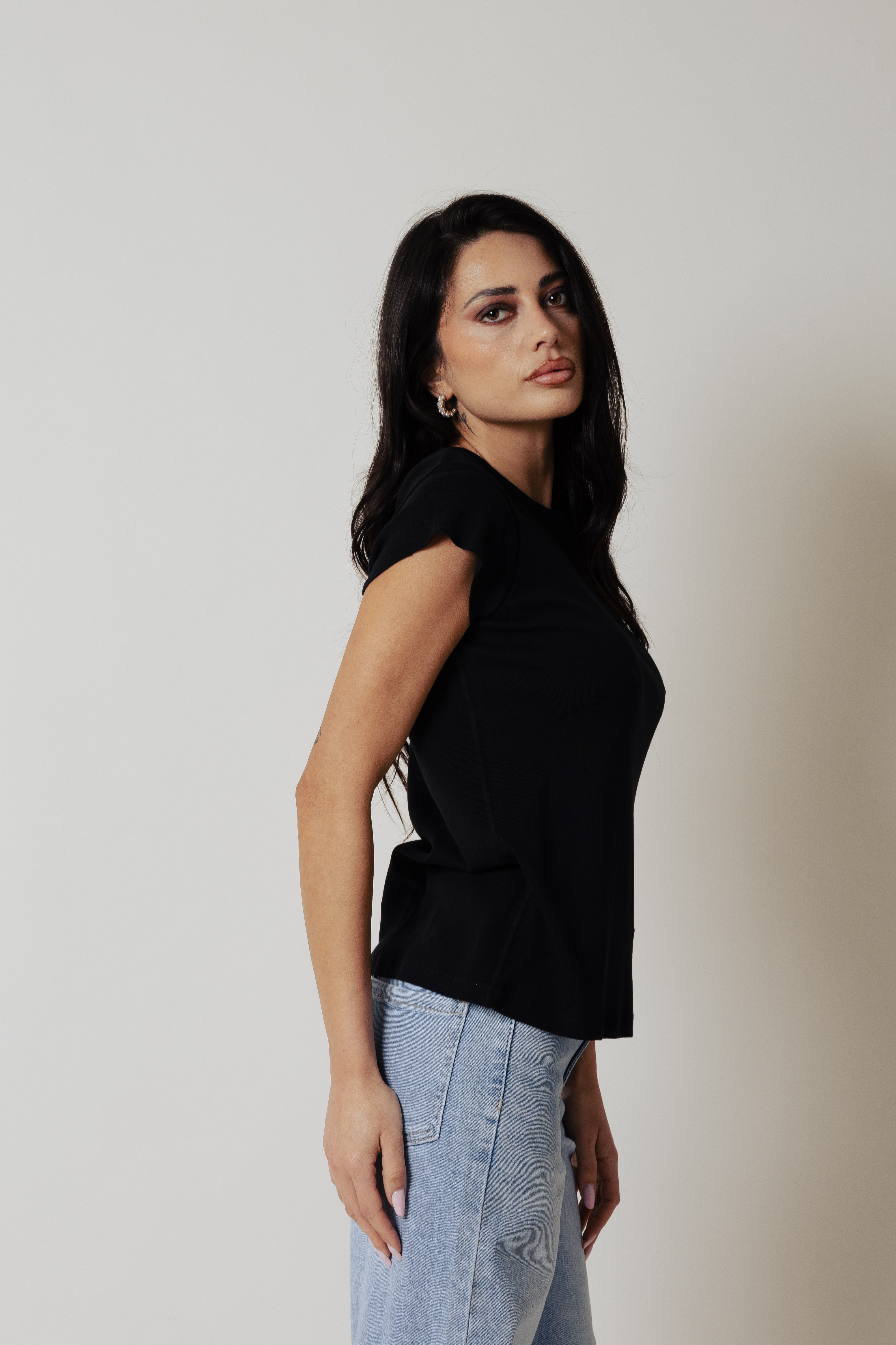 T-Shirt cotone |Colore:Nero
