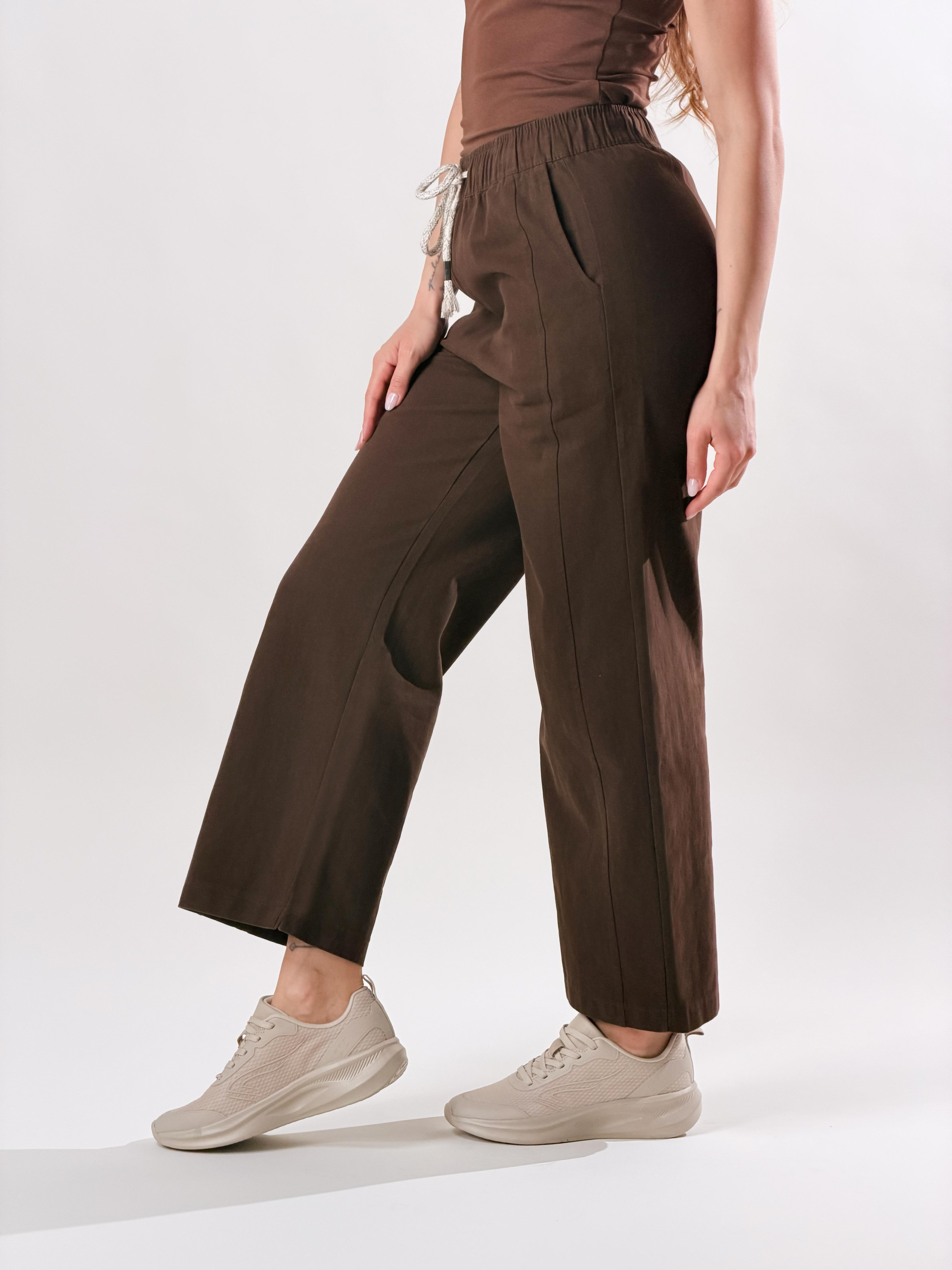 Pantalone Chinos con cuciture latearli|Colore:Caffe