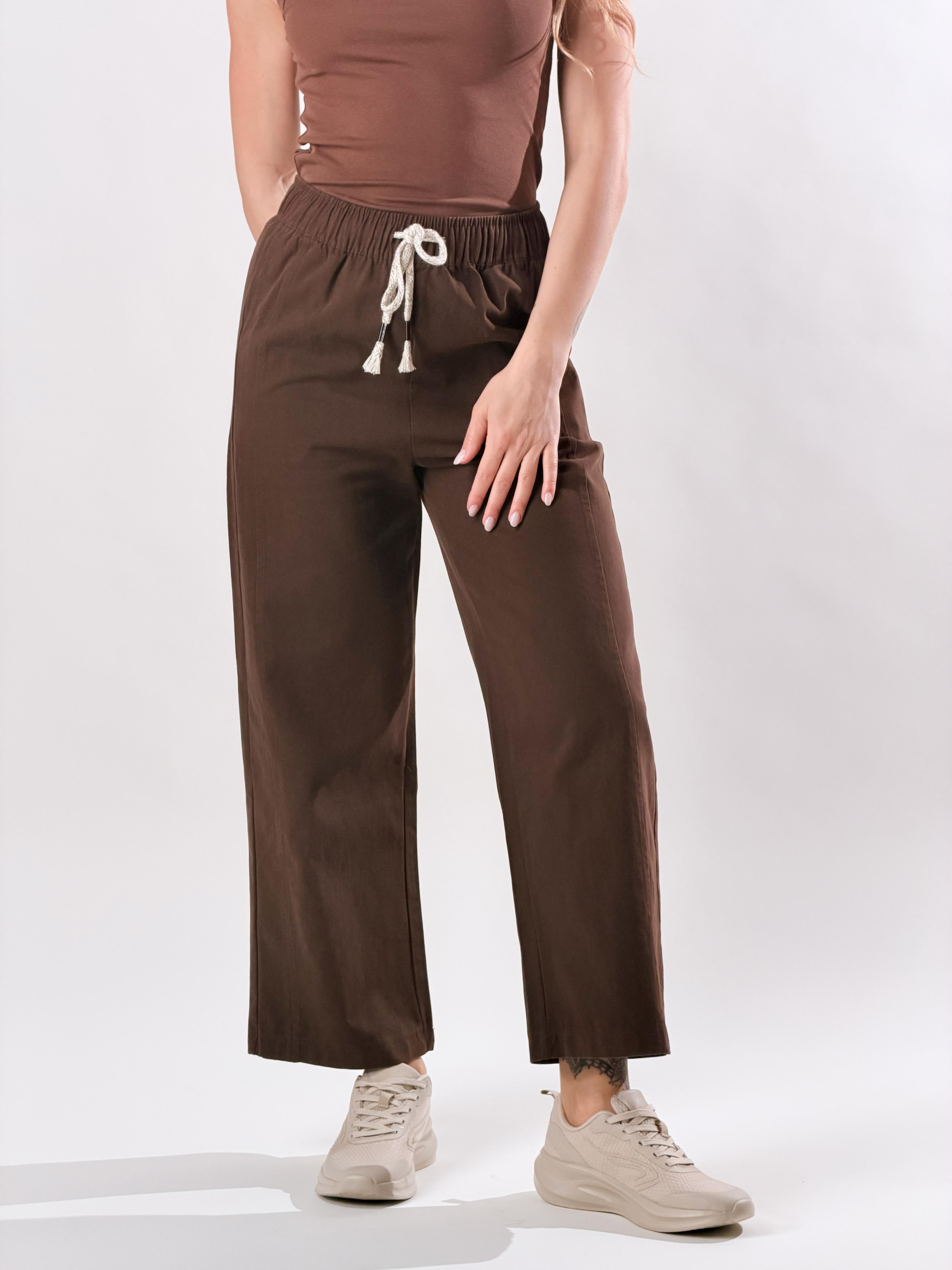 Pantalone Chinos con cuciture latearli|Colore:Caffe
