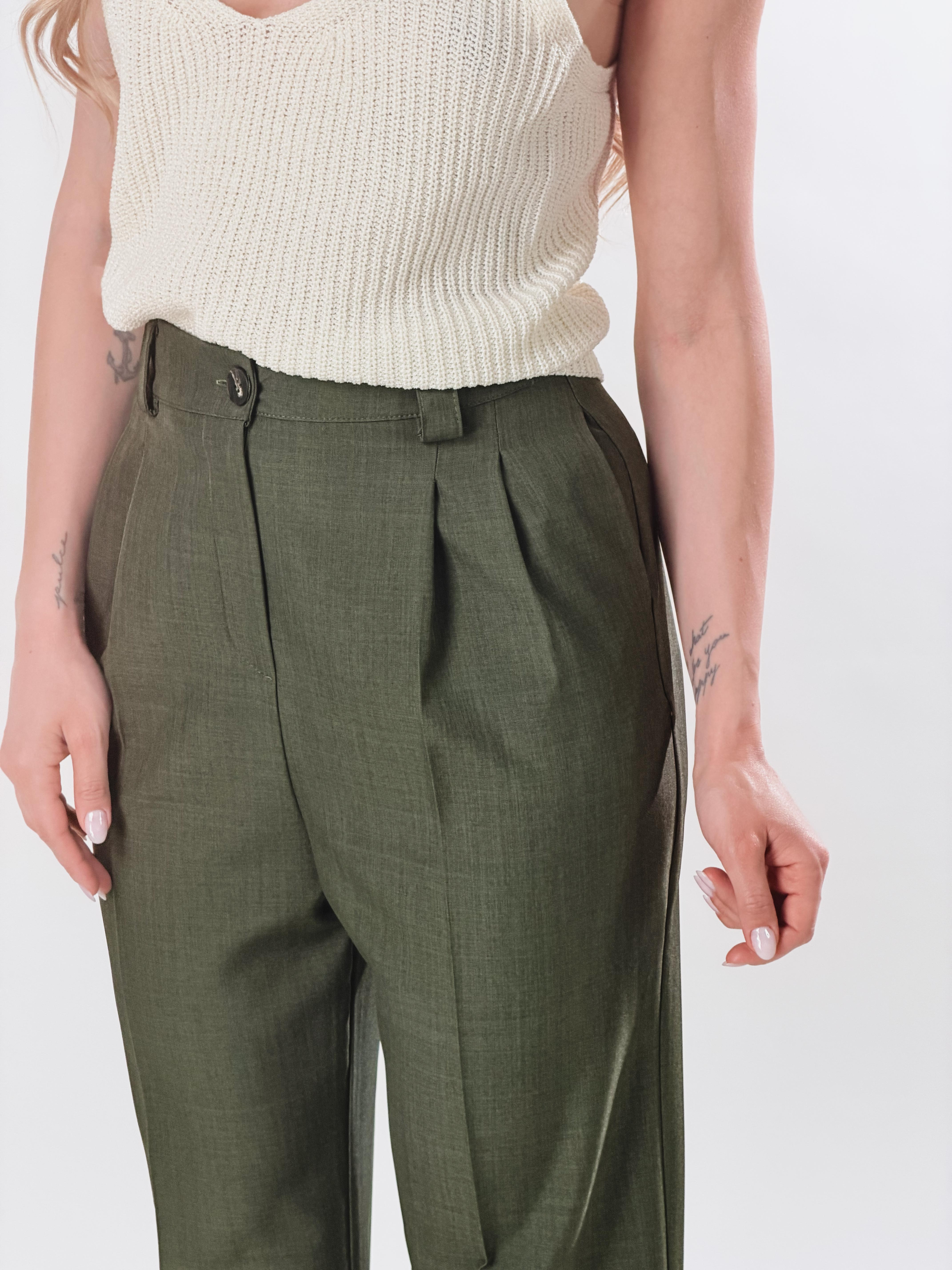 Pantalone Manola|Colore:Militare
