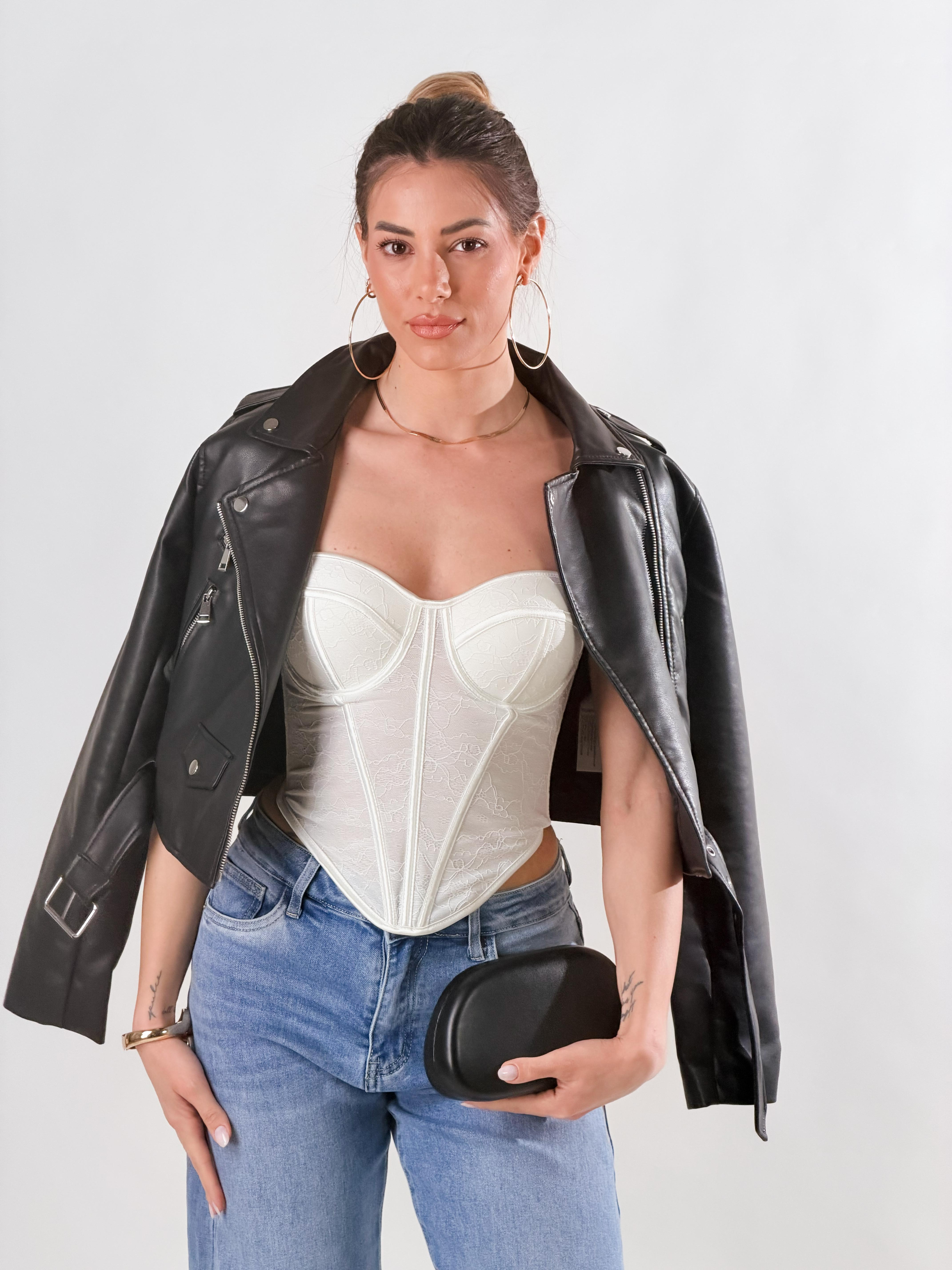 Top Bralette Pizzo|Colore:Bianco