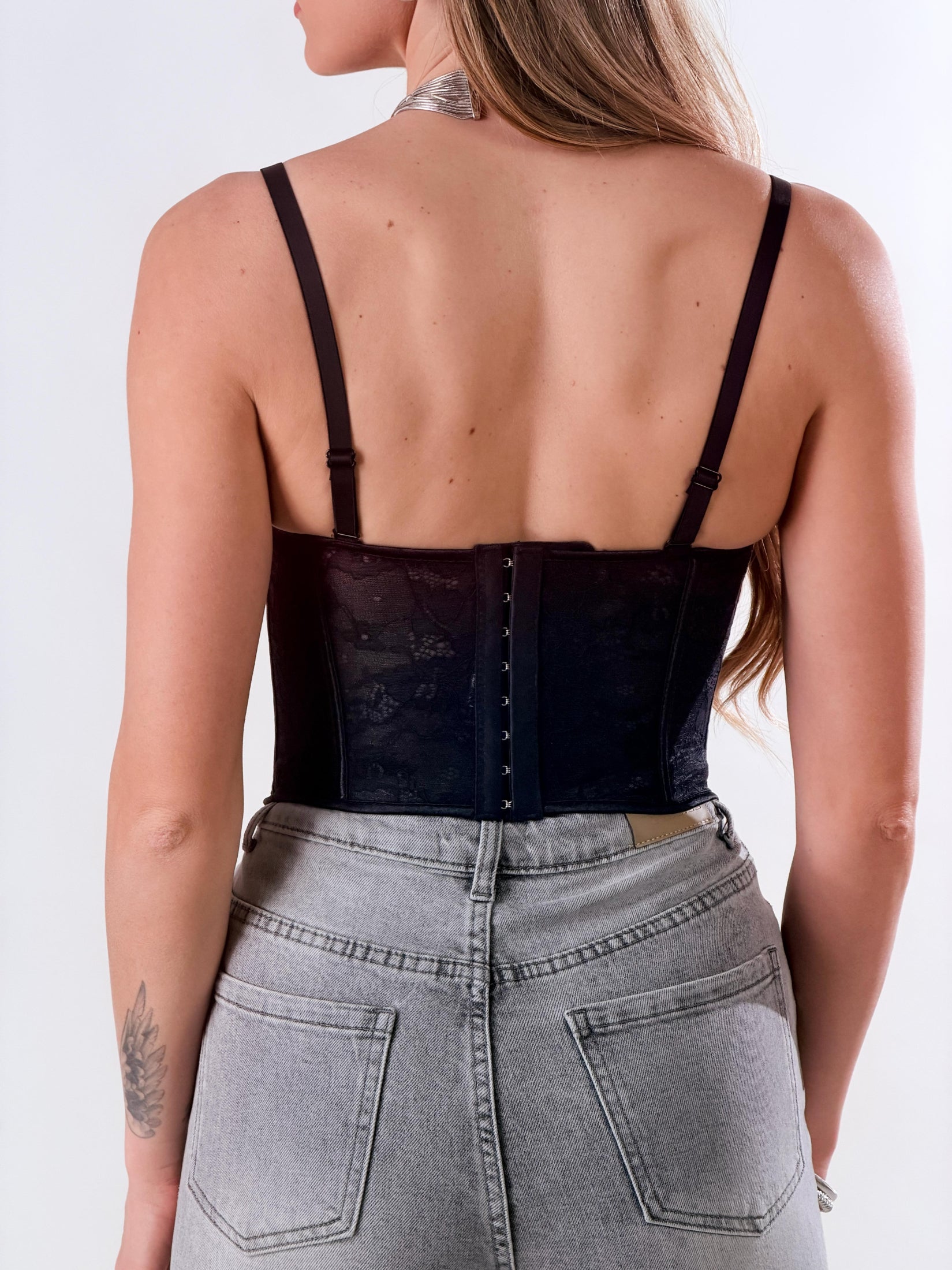 Top Bralette Pizzo|Colore:Nero