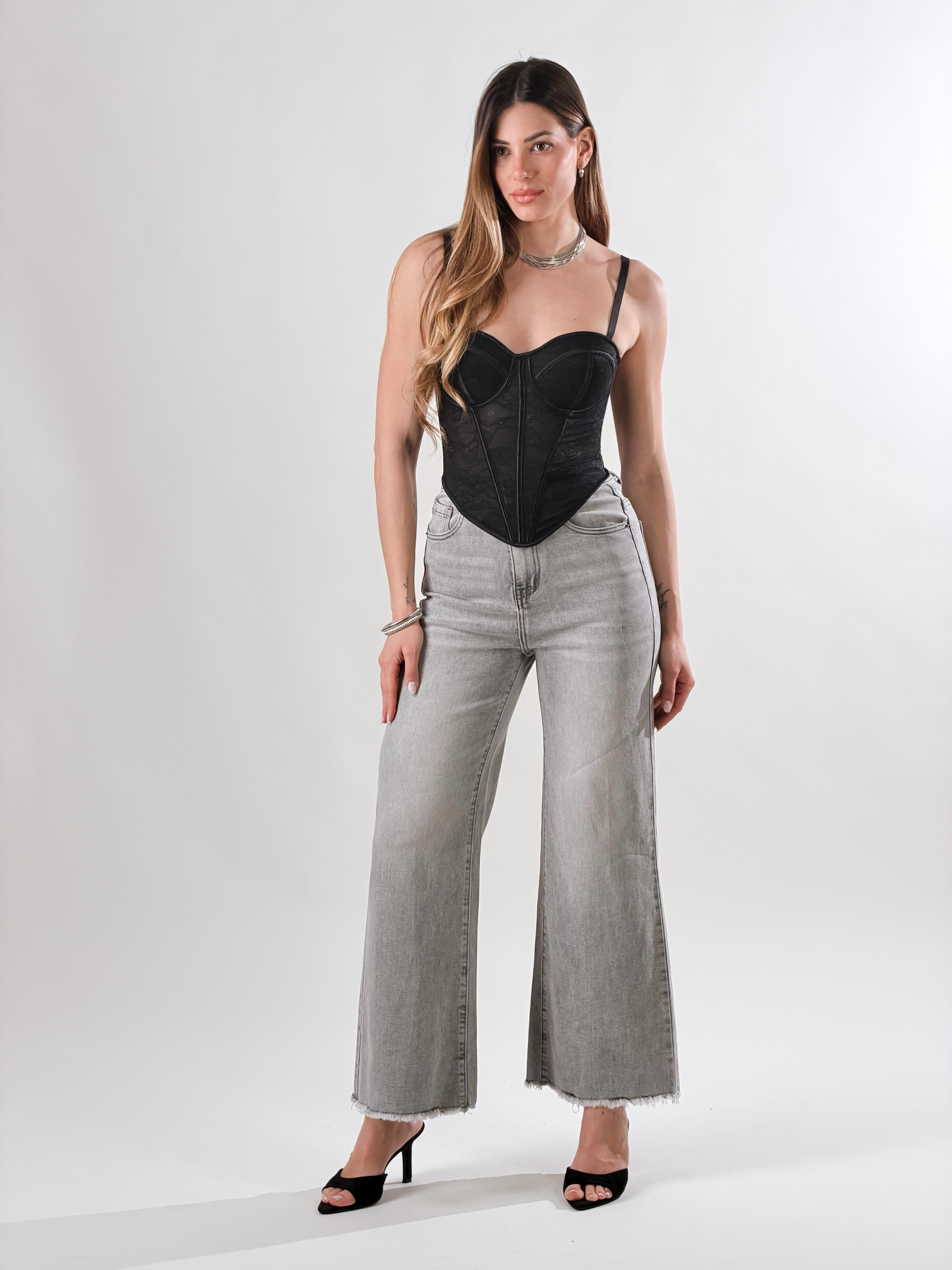 Top Bralette Pizzo|Colore:Nero