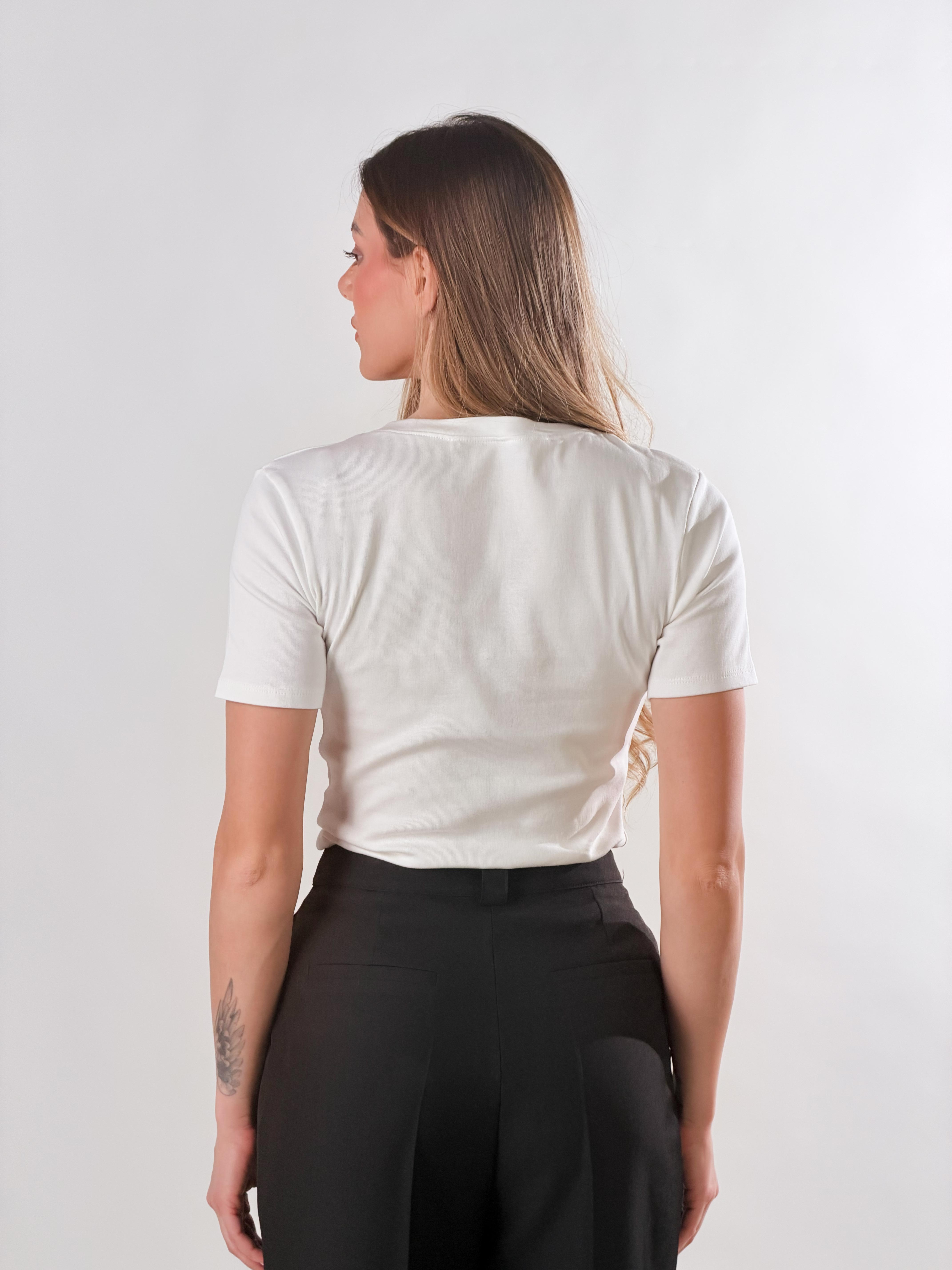 T- Shirt Gold|Colore:Bianco/oro