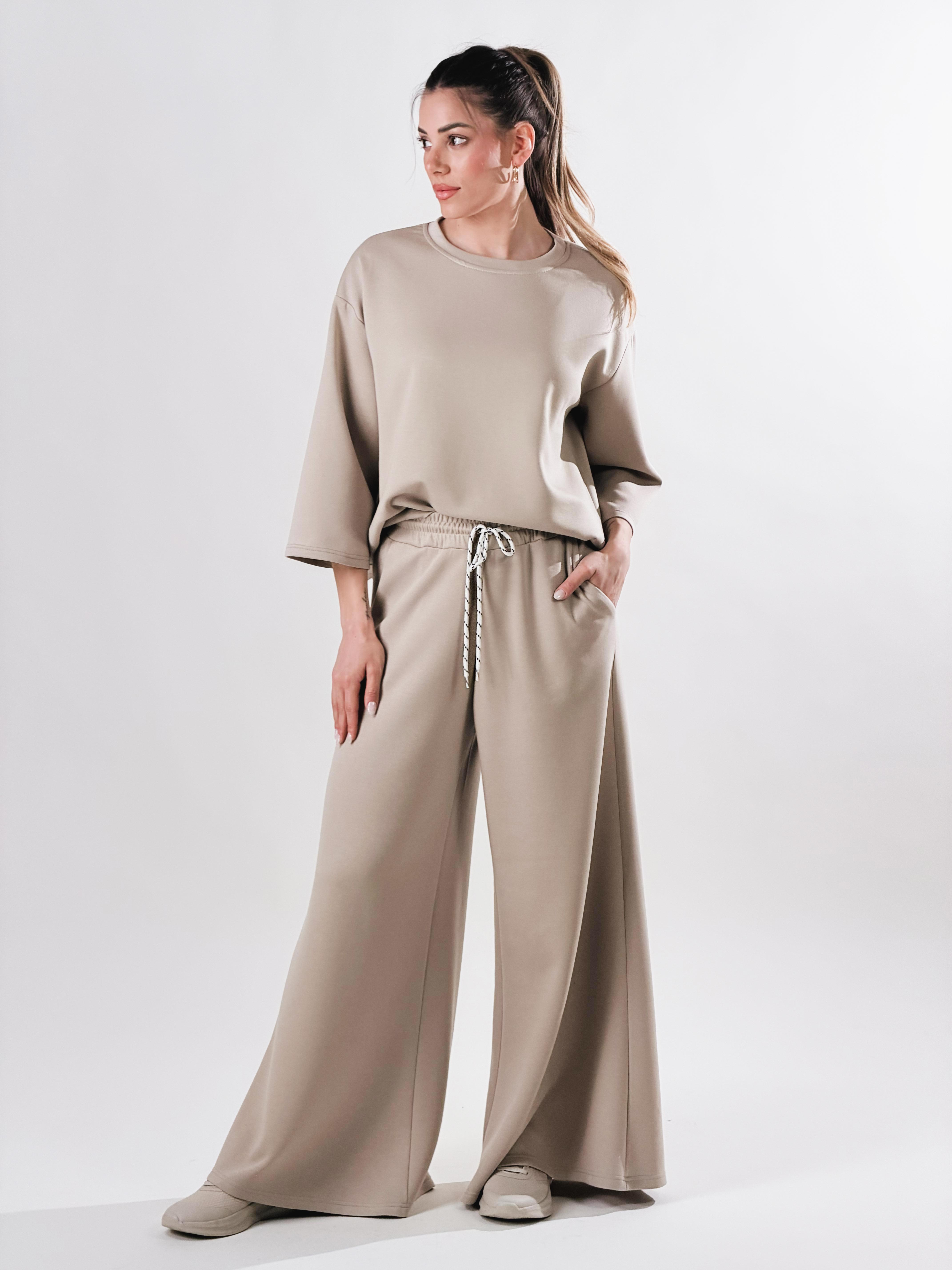 Pantalone Palazzo|Colore:Beige