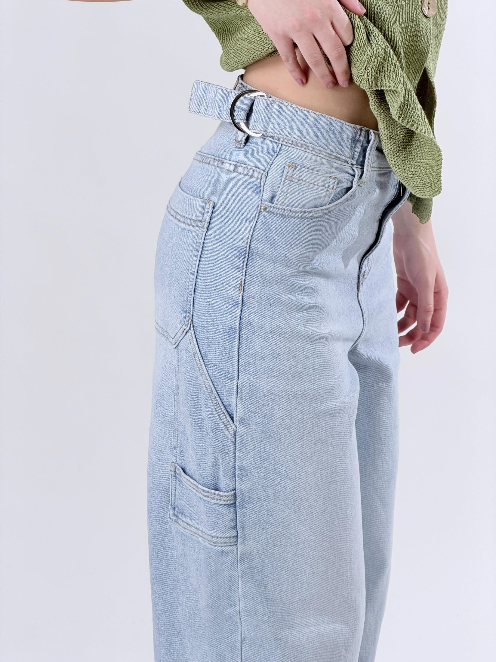 Jeans baggy carpenter|Colore:Blu chiaro