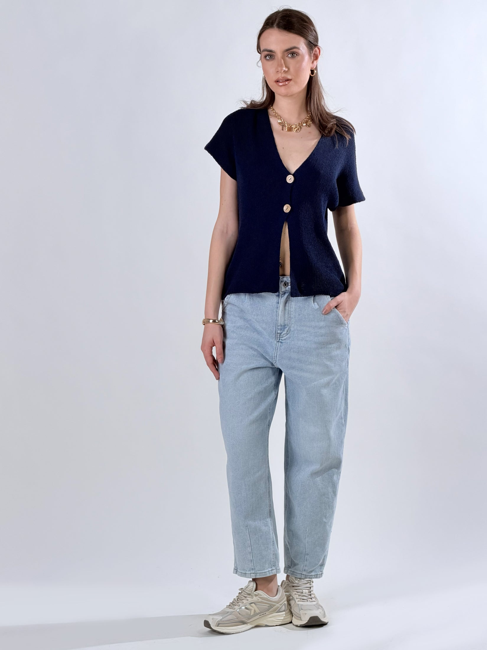 Jeans Mom Fit|Colore:Blu chiaro