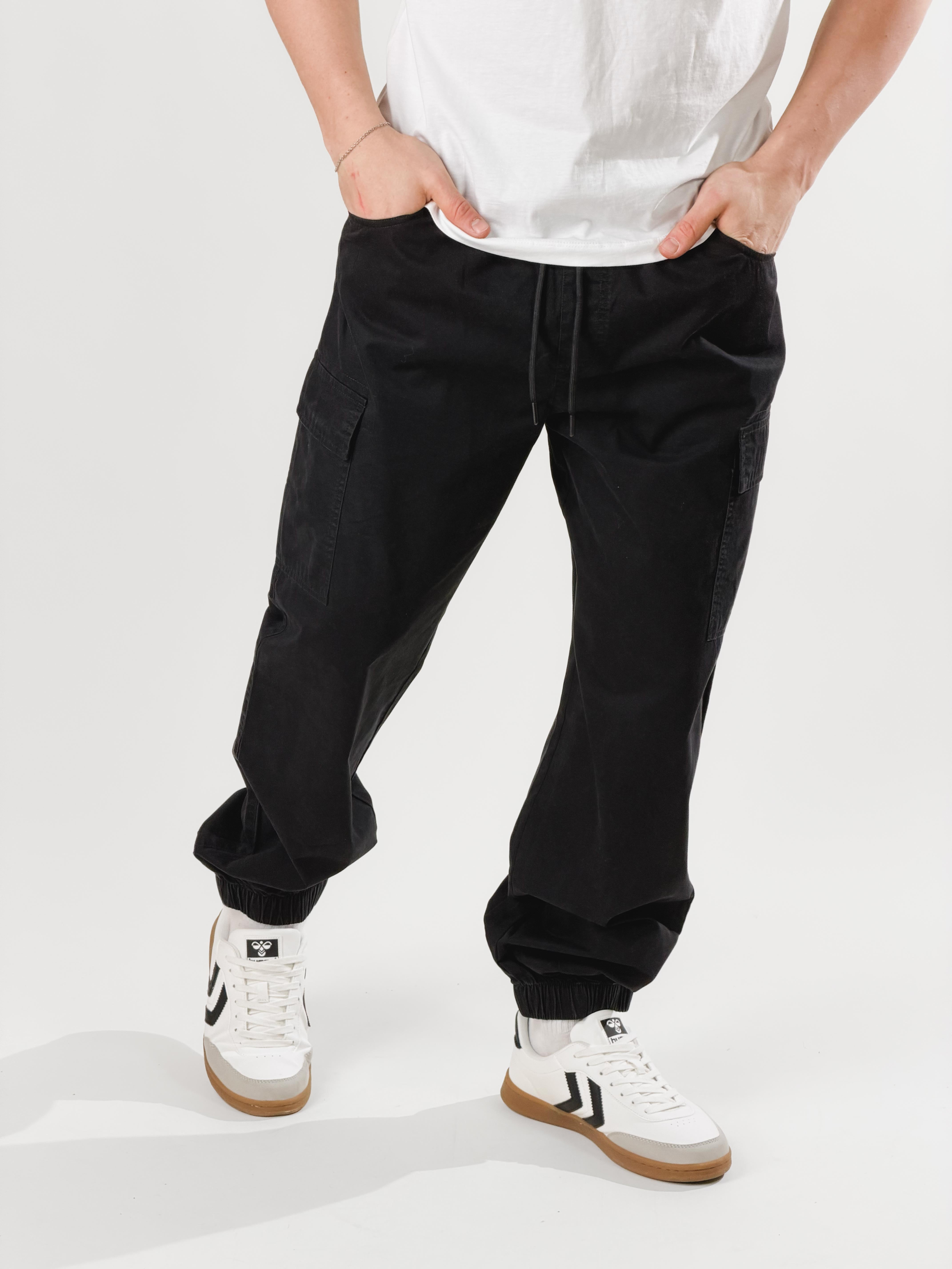 Cargo con tasconi|Colore:Nero