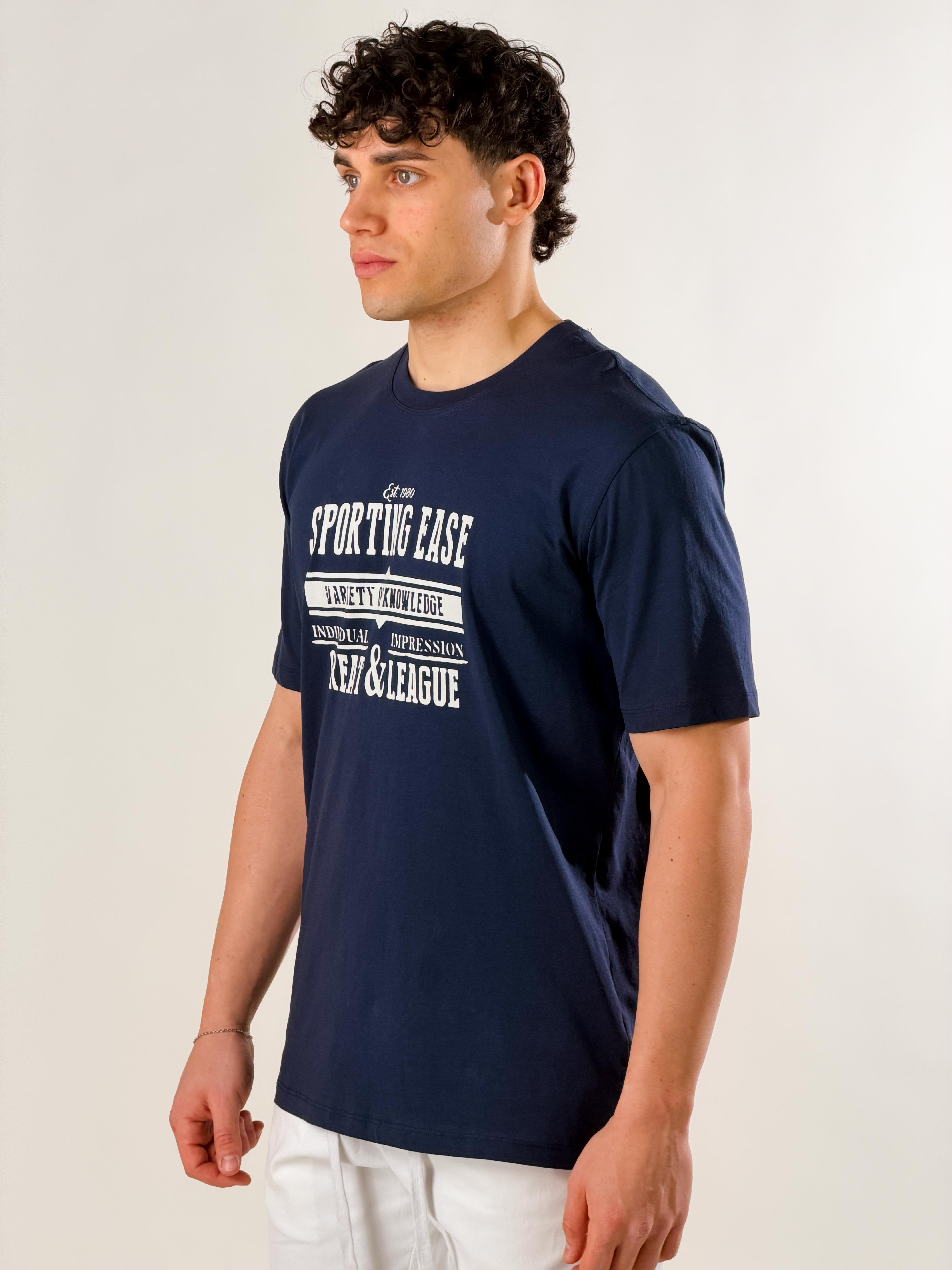 T-shirt College|Colore:Blu scuro