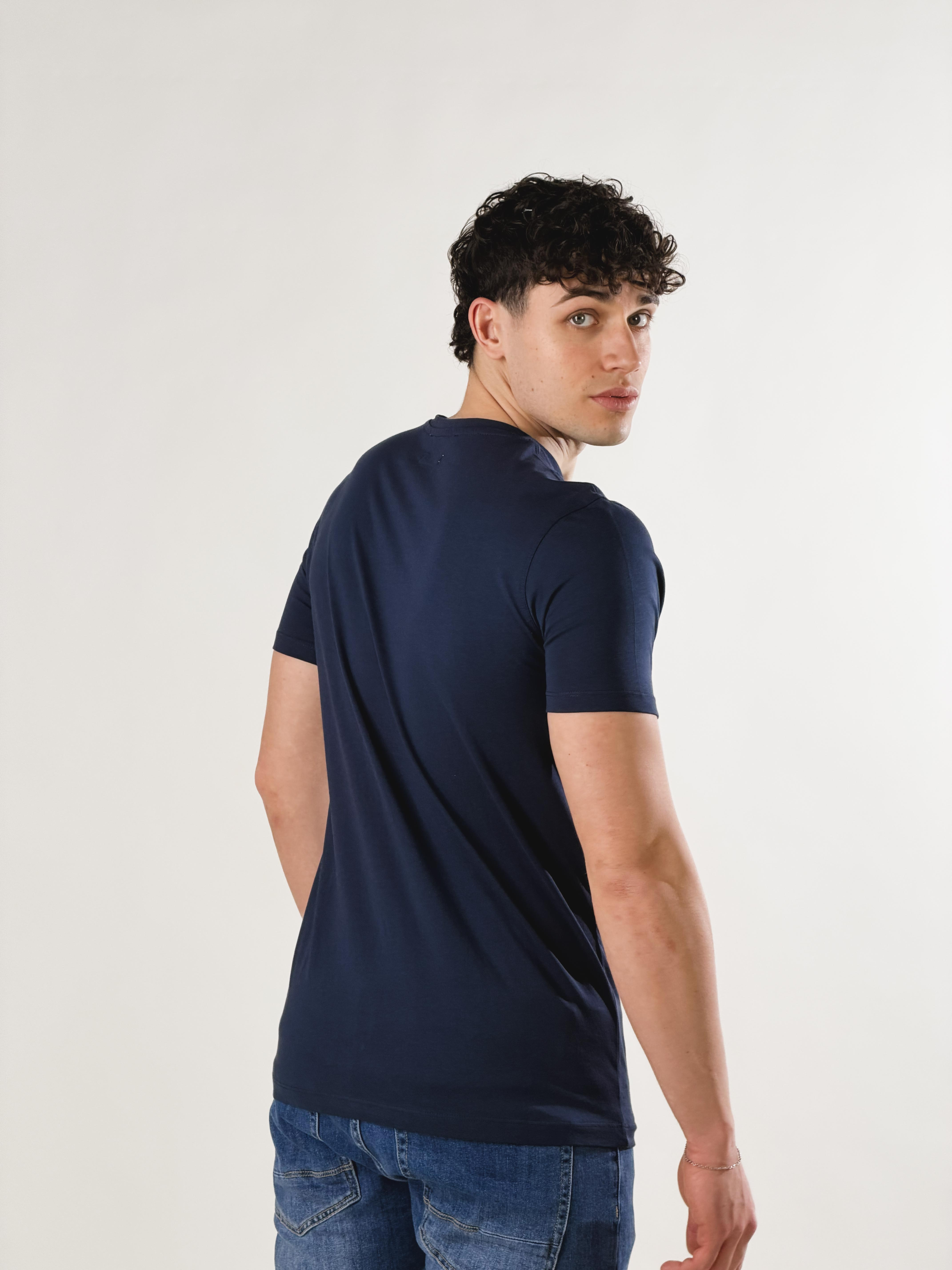 T-Shirt taschino loose fit|Colore:Blu