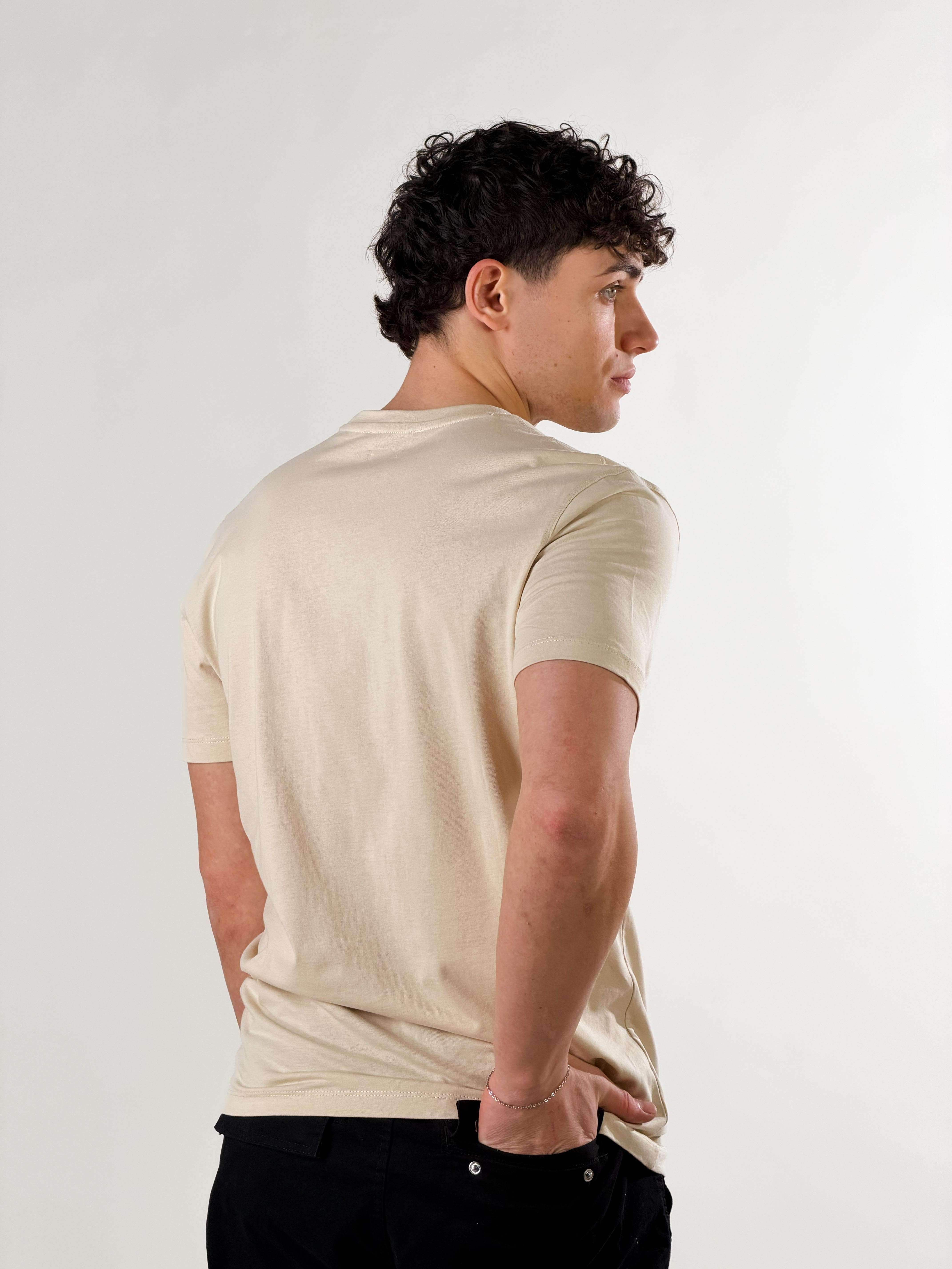 T-Shirt taschino loose fit|Colore:Beige