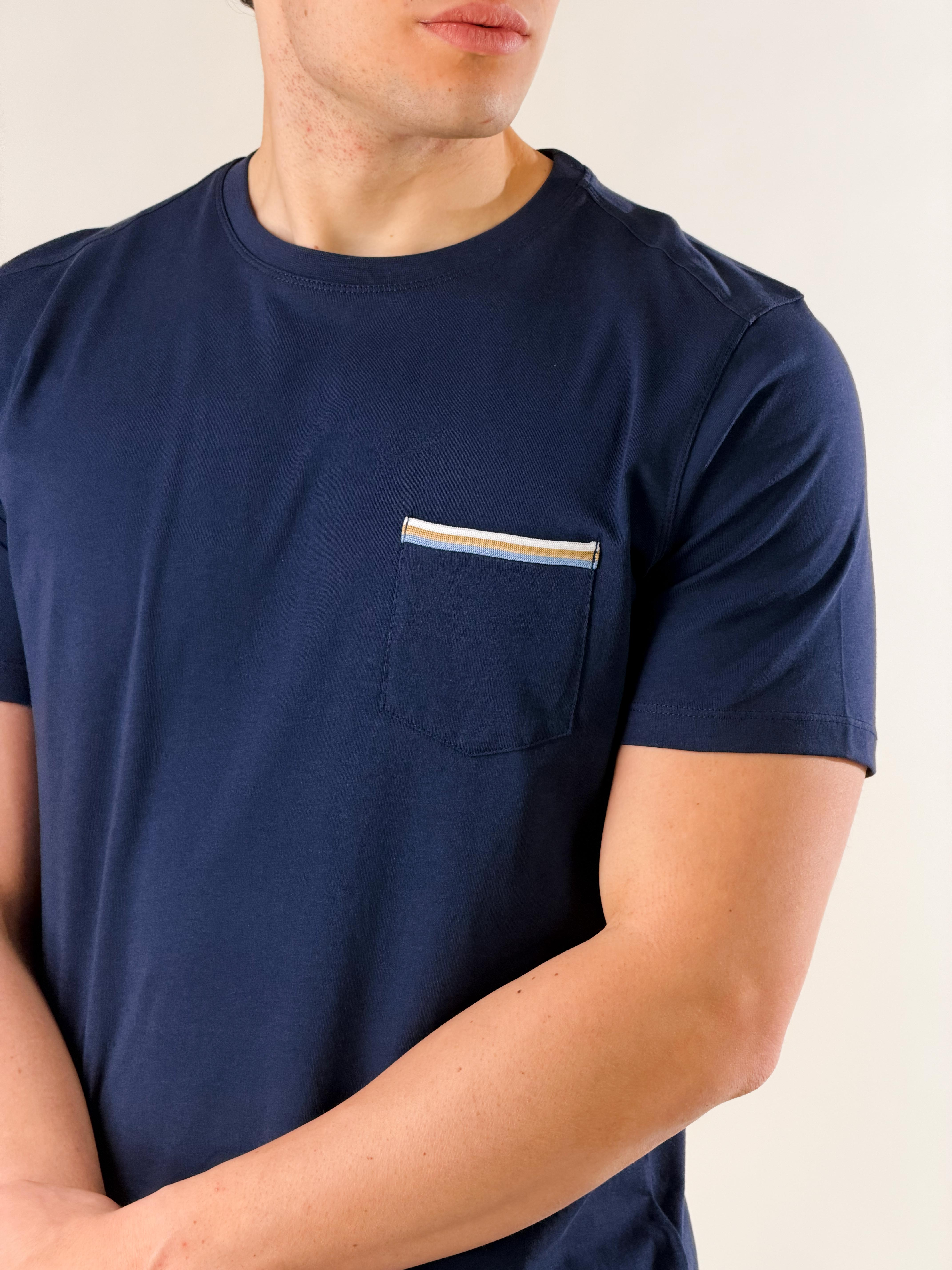 T-shirt taschino basie fiit|Colore:Blu scuro