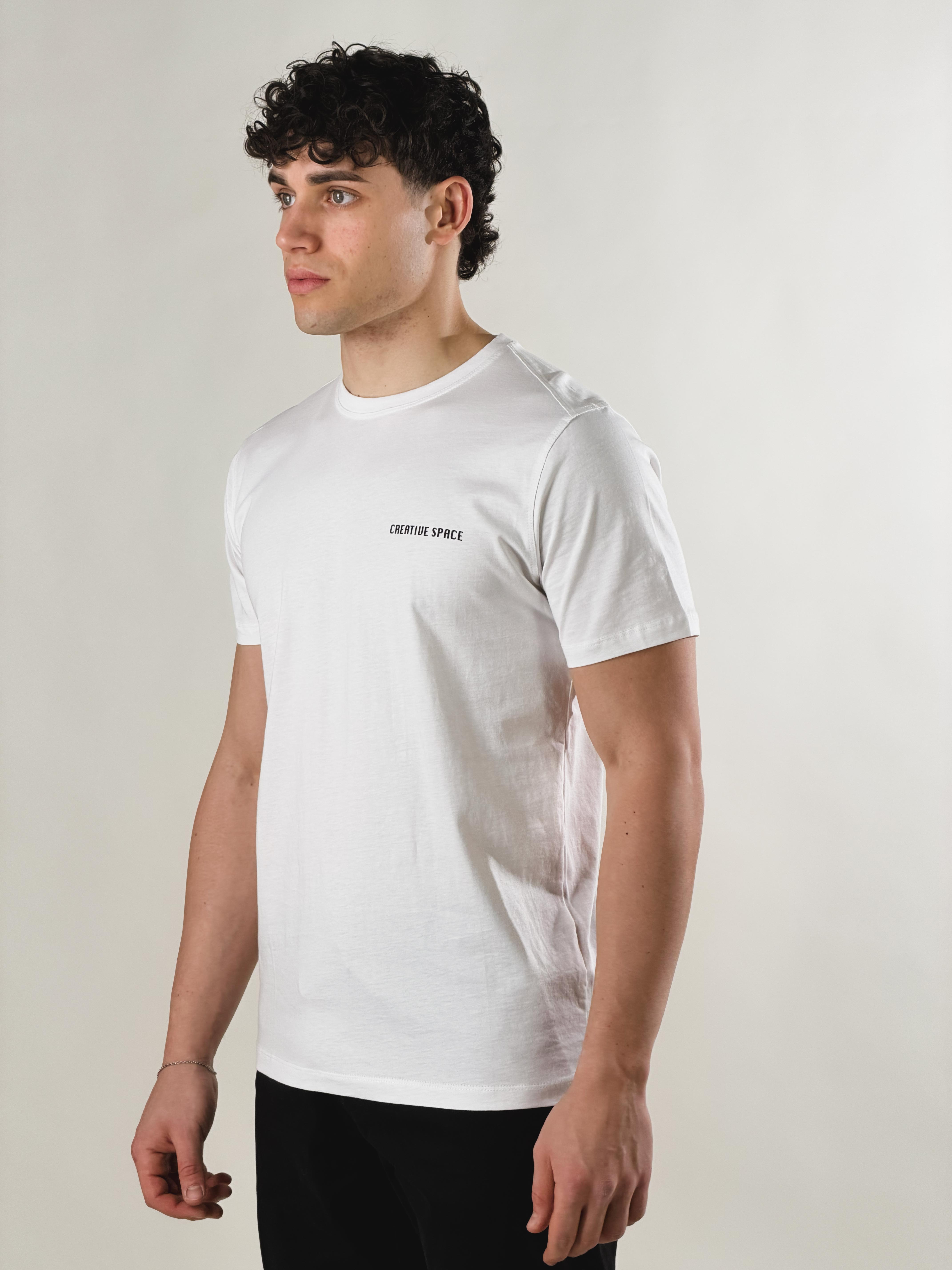 T-Shirt grafica basie fit|Colore:Bianco