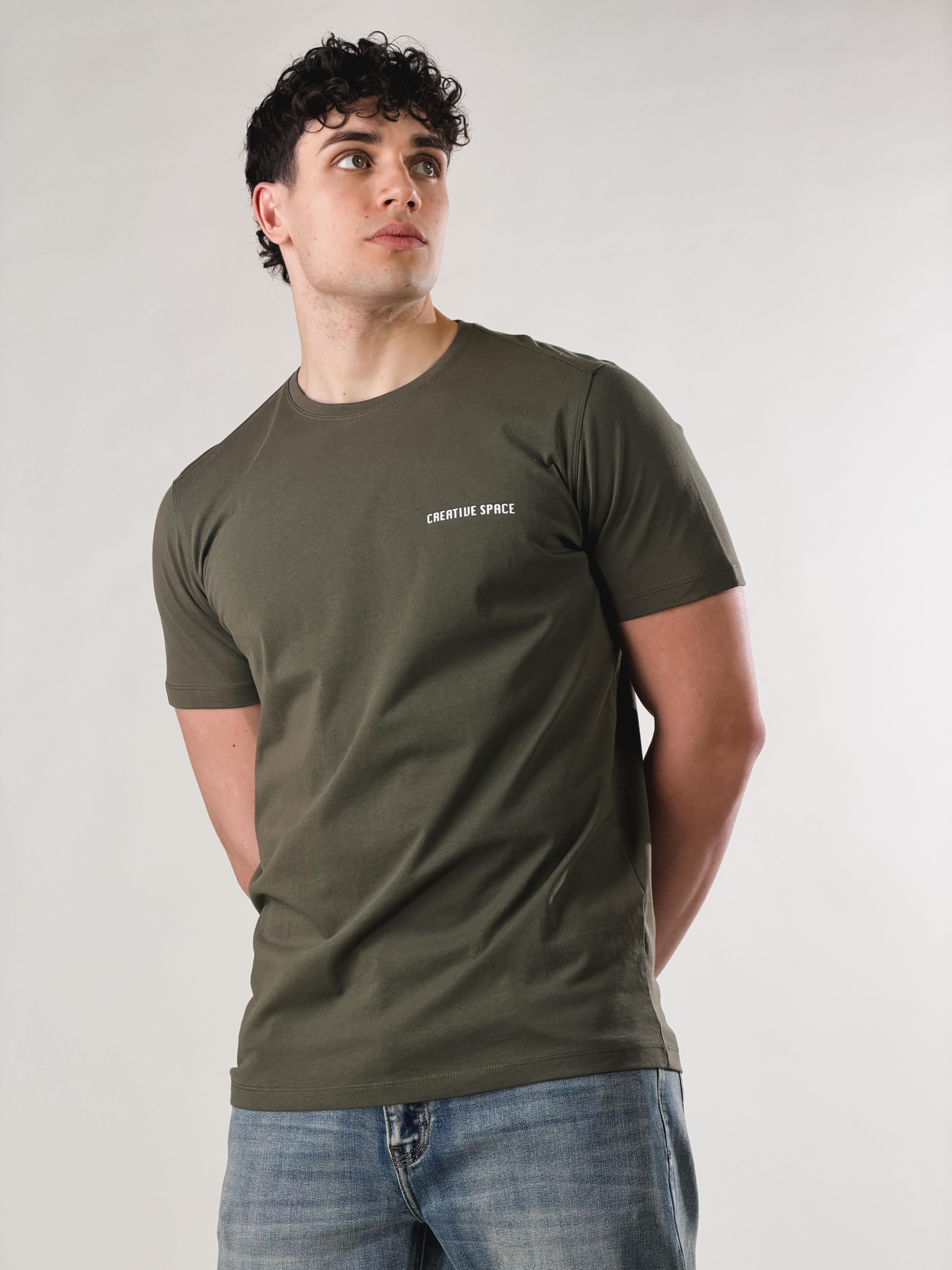 T-Shirt grafica basie fit|Colore:Verde militare