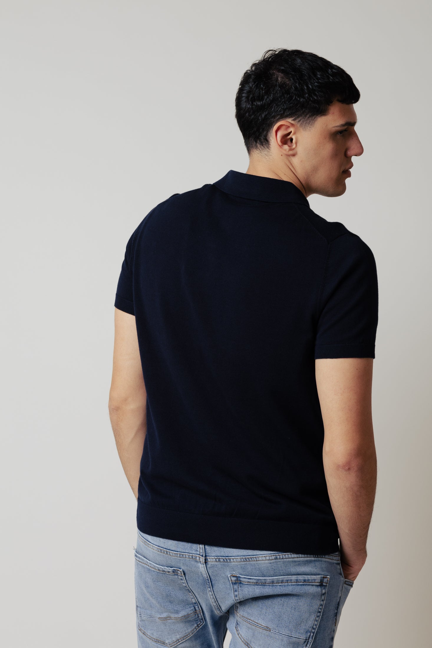 Polo in maglia|Colore:Blu