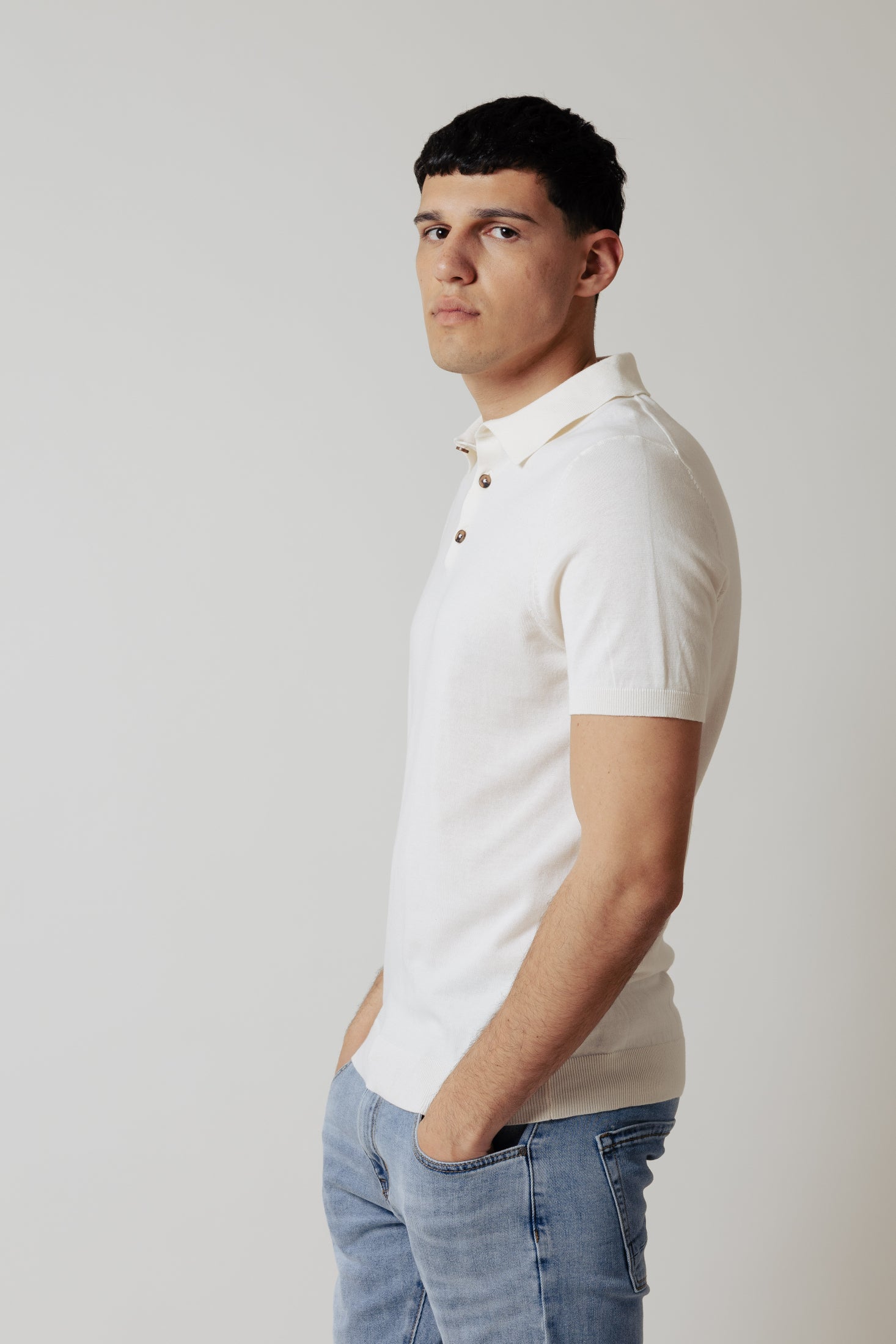Polo in maglia|Colore:Panna