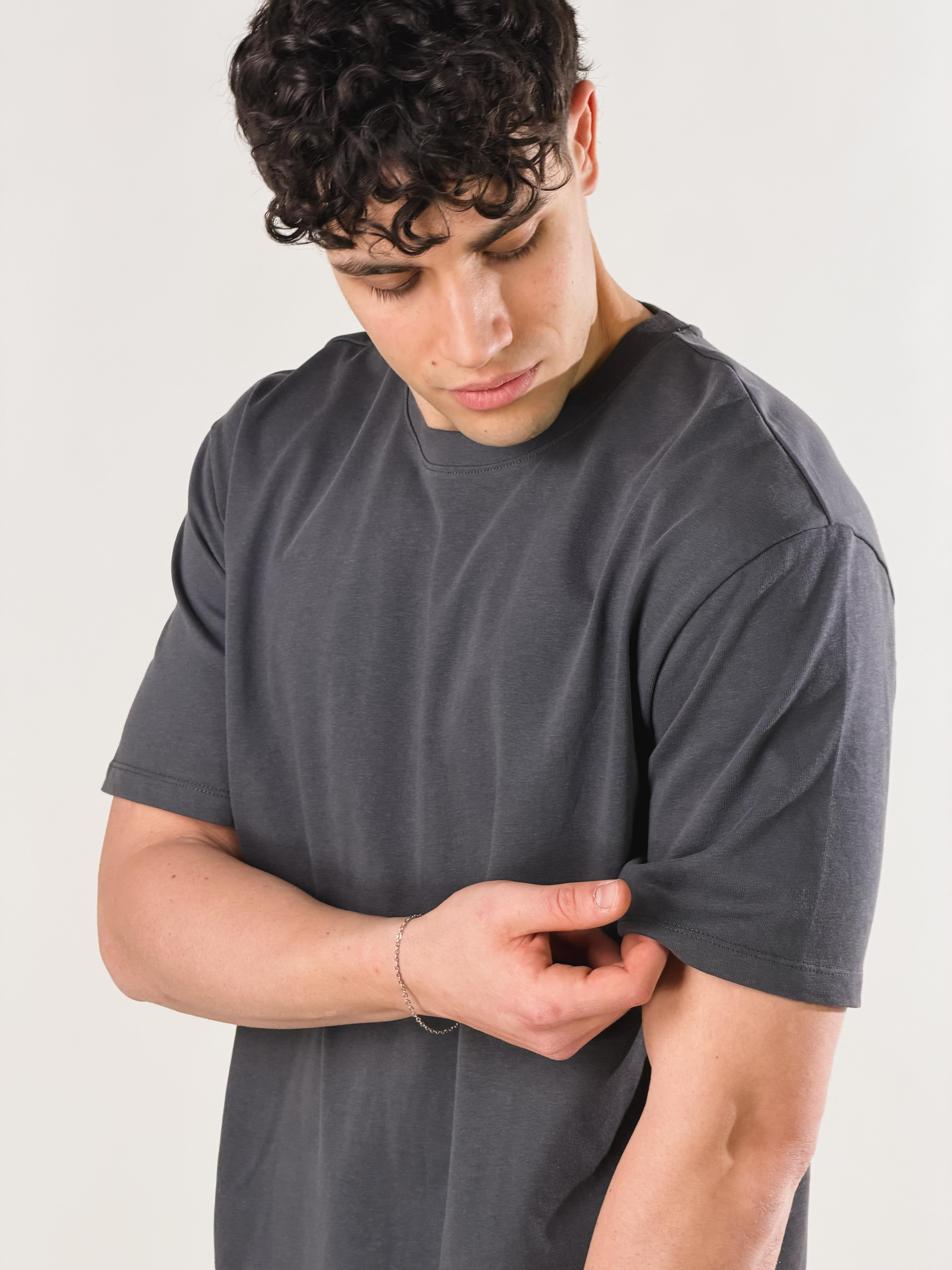T-Shirt Miami loose fit|Colore:Piombo