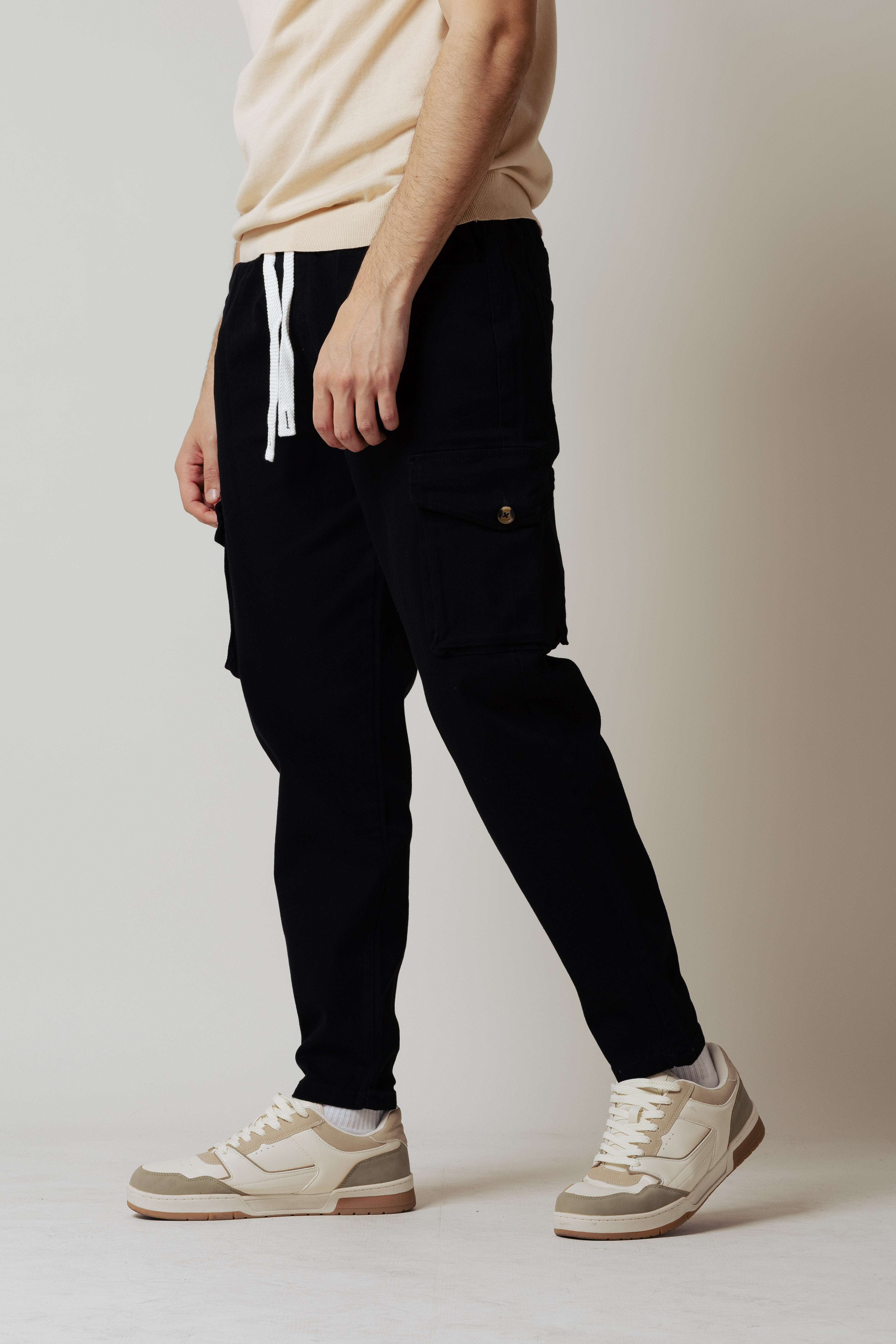 Pantalone jeans con tasconi|Colore:Beige
