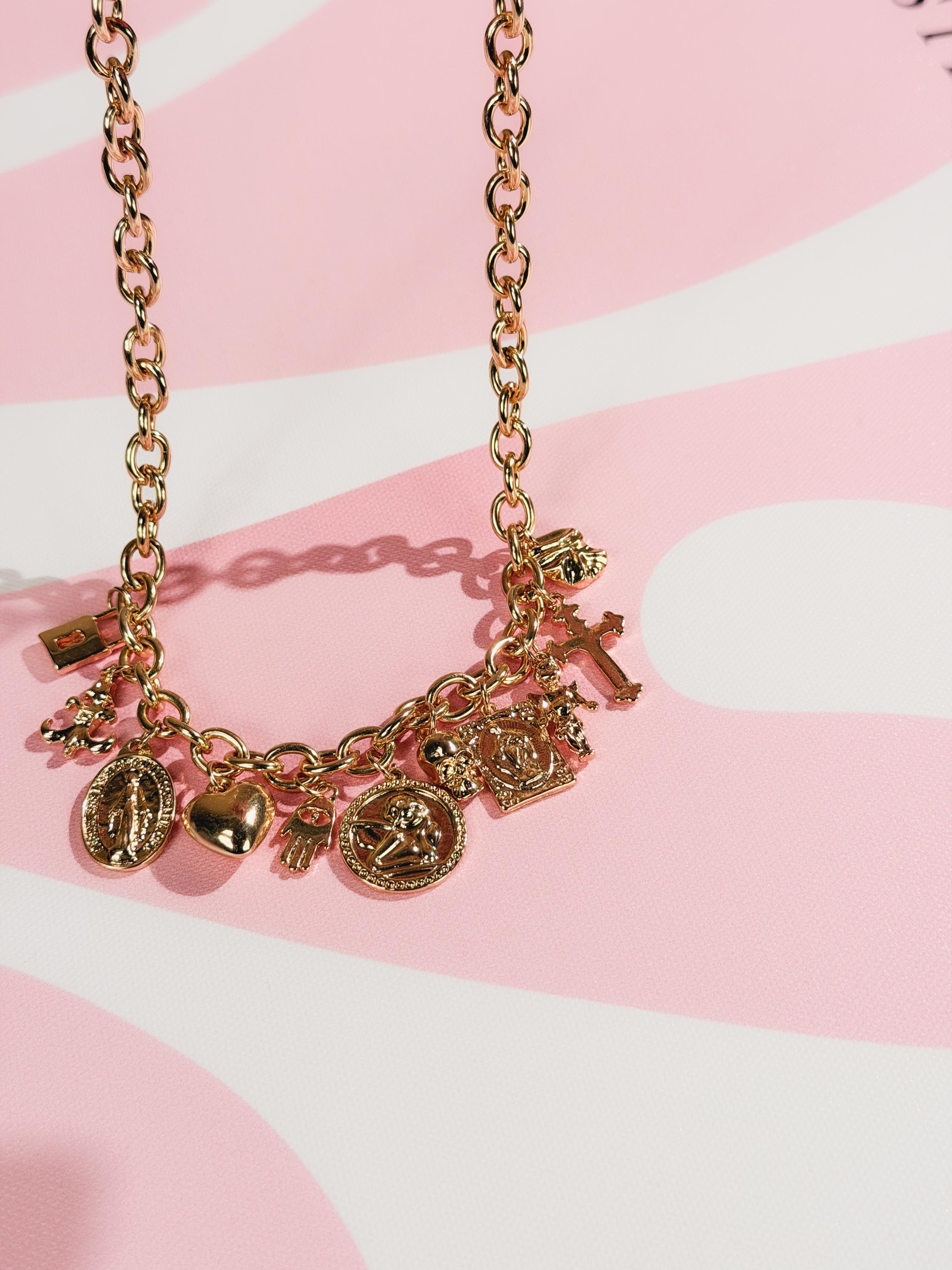 Collana Multi charms|Colore:Oro