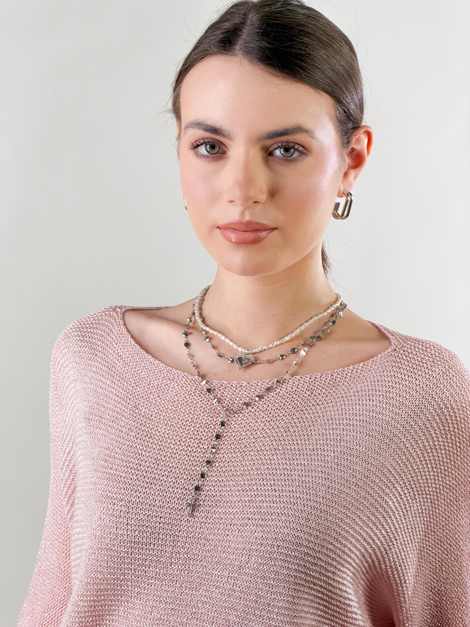 Tris Collana Rosario|Colore:Argento