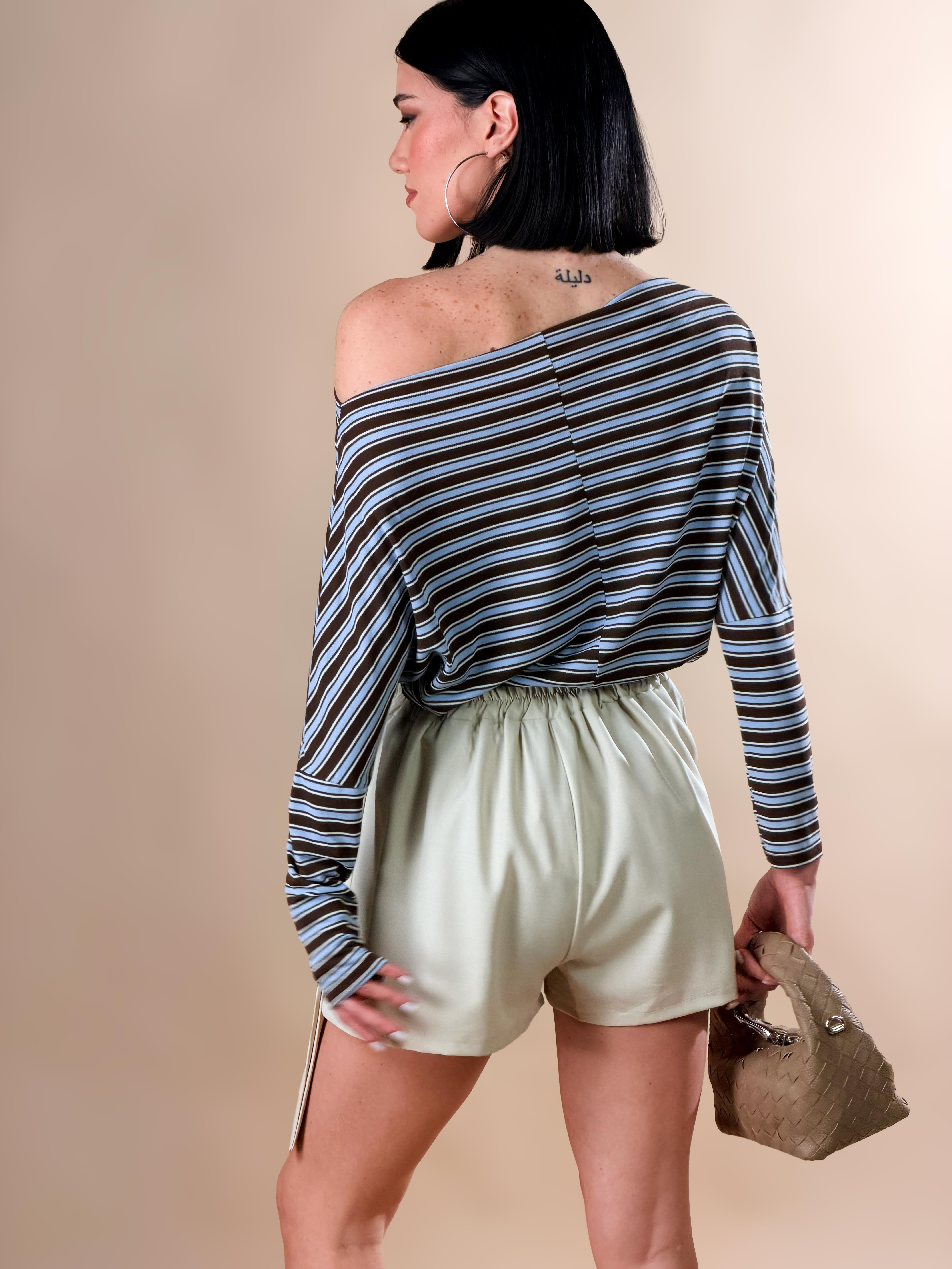 Minigonna a portafoglio|Colore:Beige chiaro