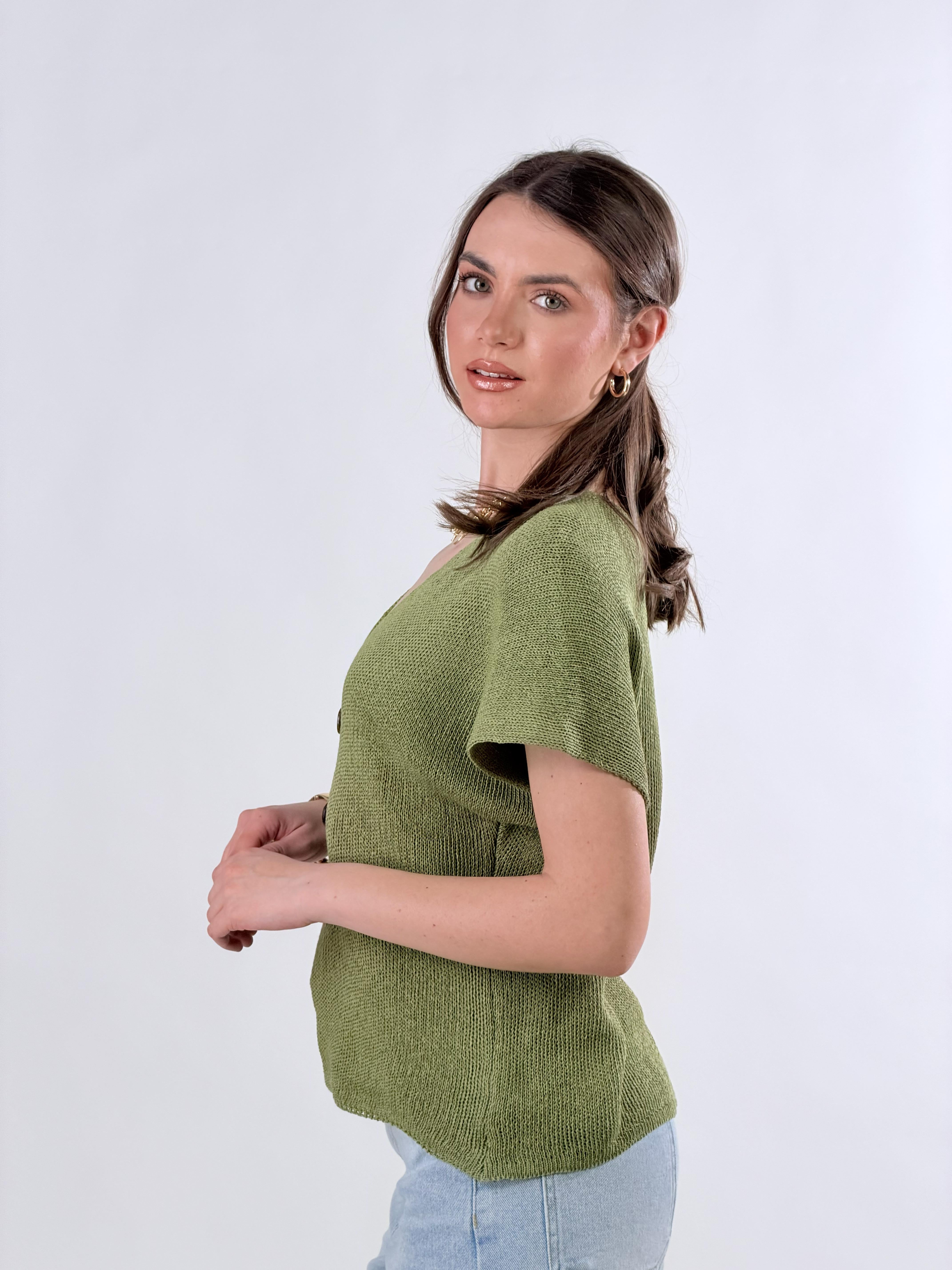 Gilet in maglia leggera|Colore:Militare