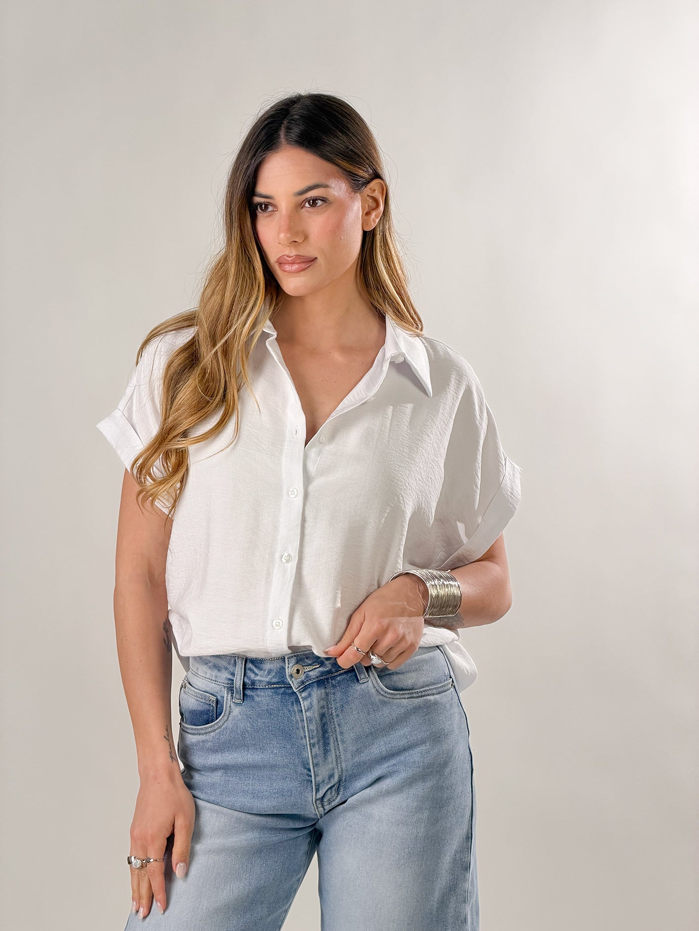 Camicia Easy-Chic|Colore:Bianco