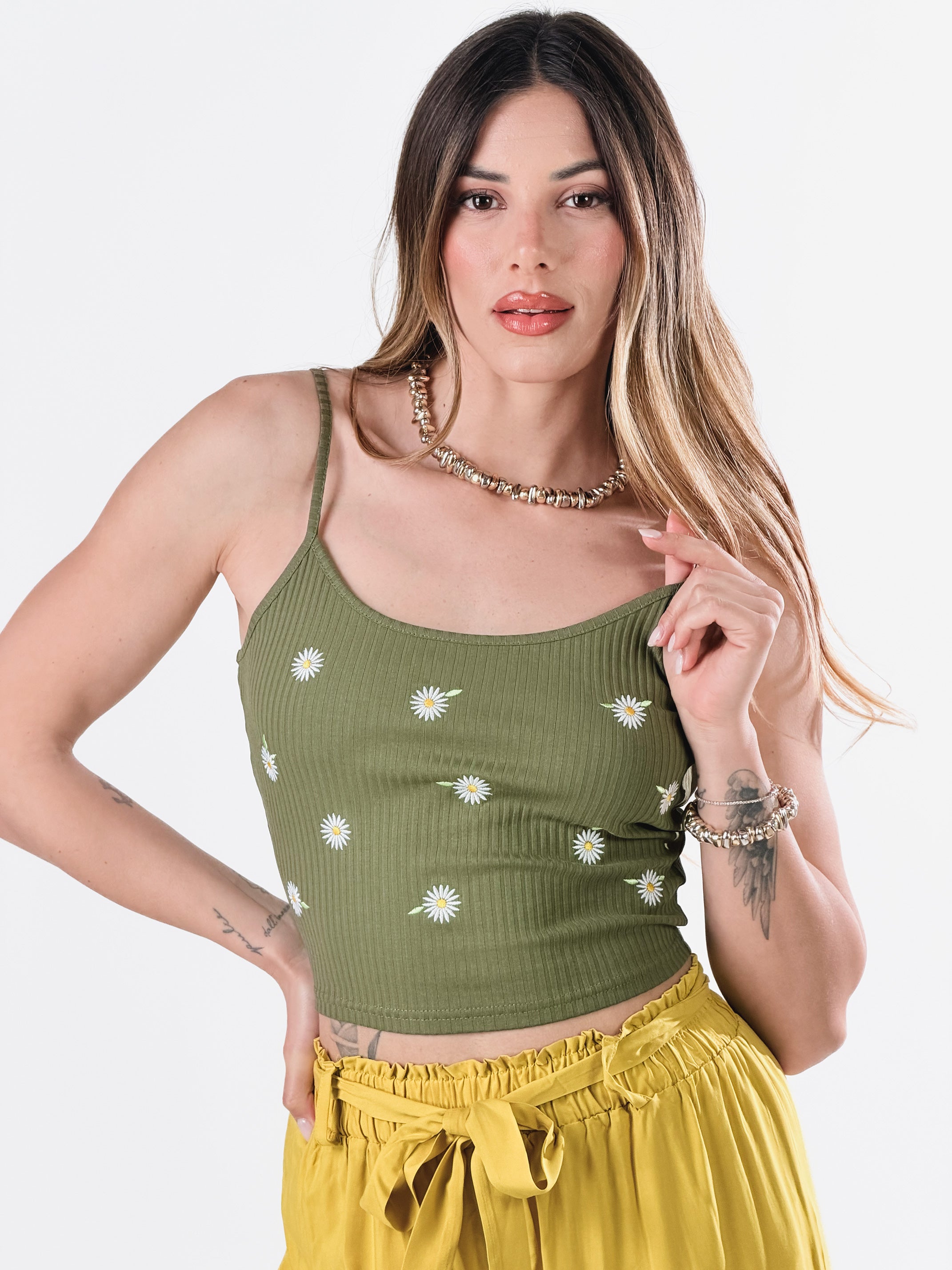 Top crop Maggie|Colore:Salvia