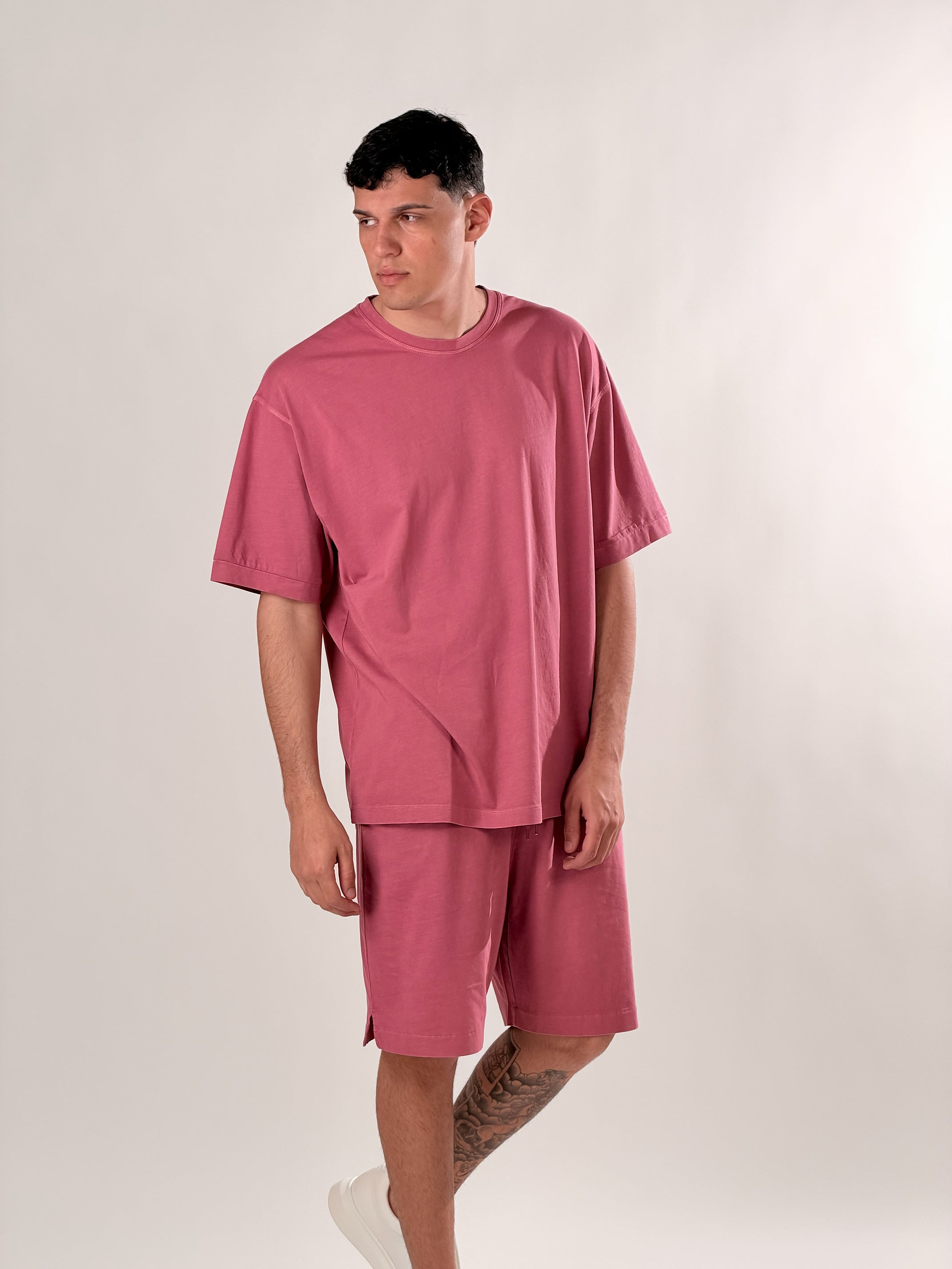 T-Shirt boxy|Colore:Malva