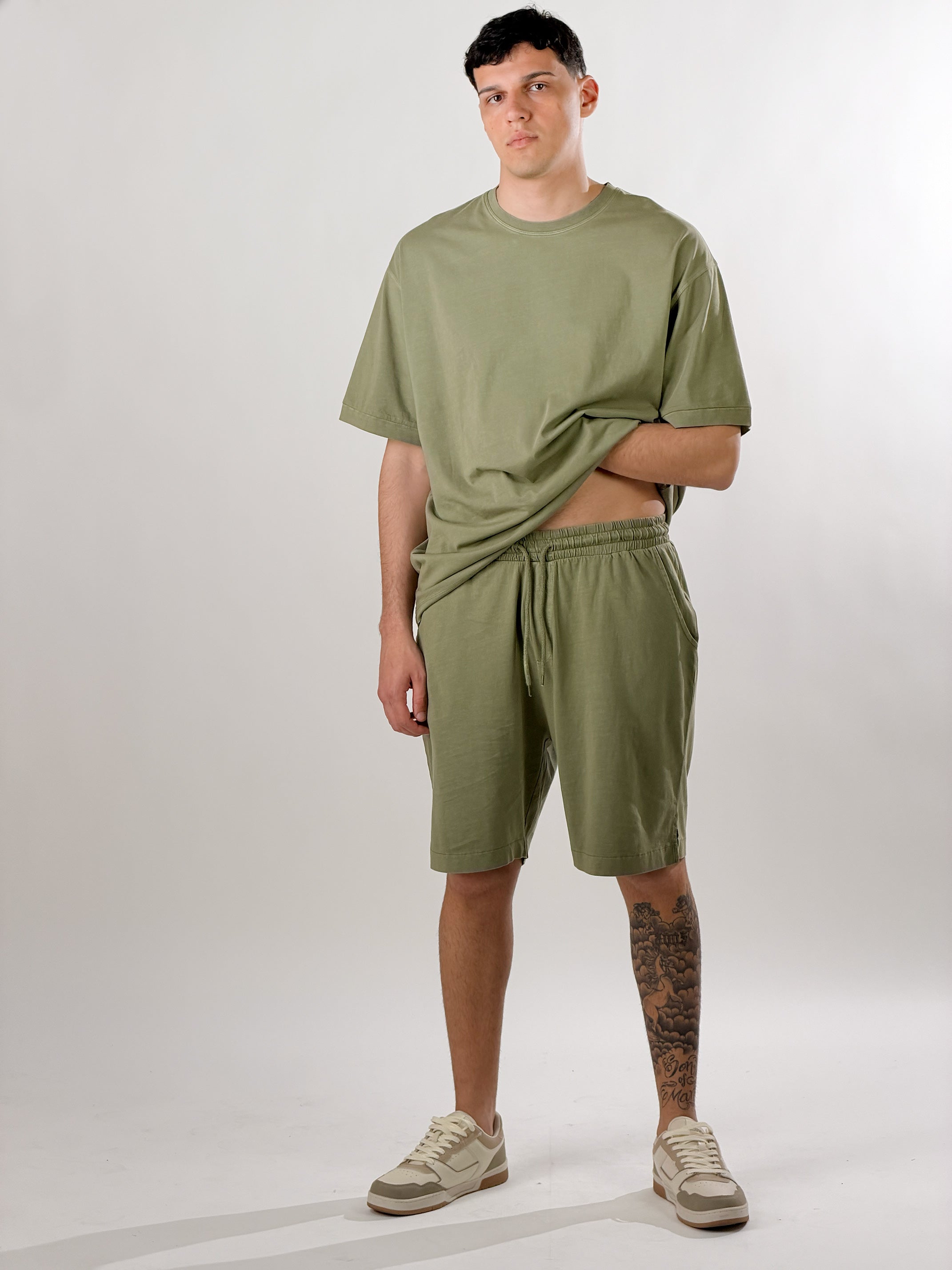 T-Shirt boxy|Colore:Verde salvia