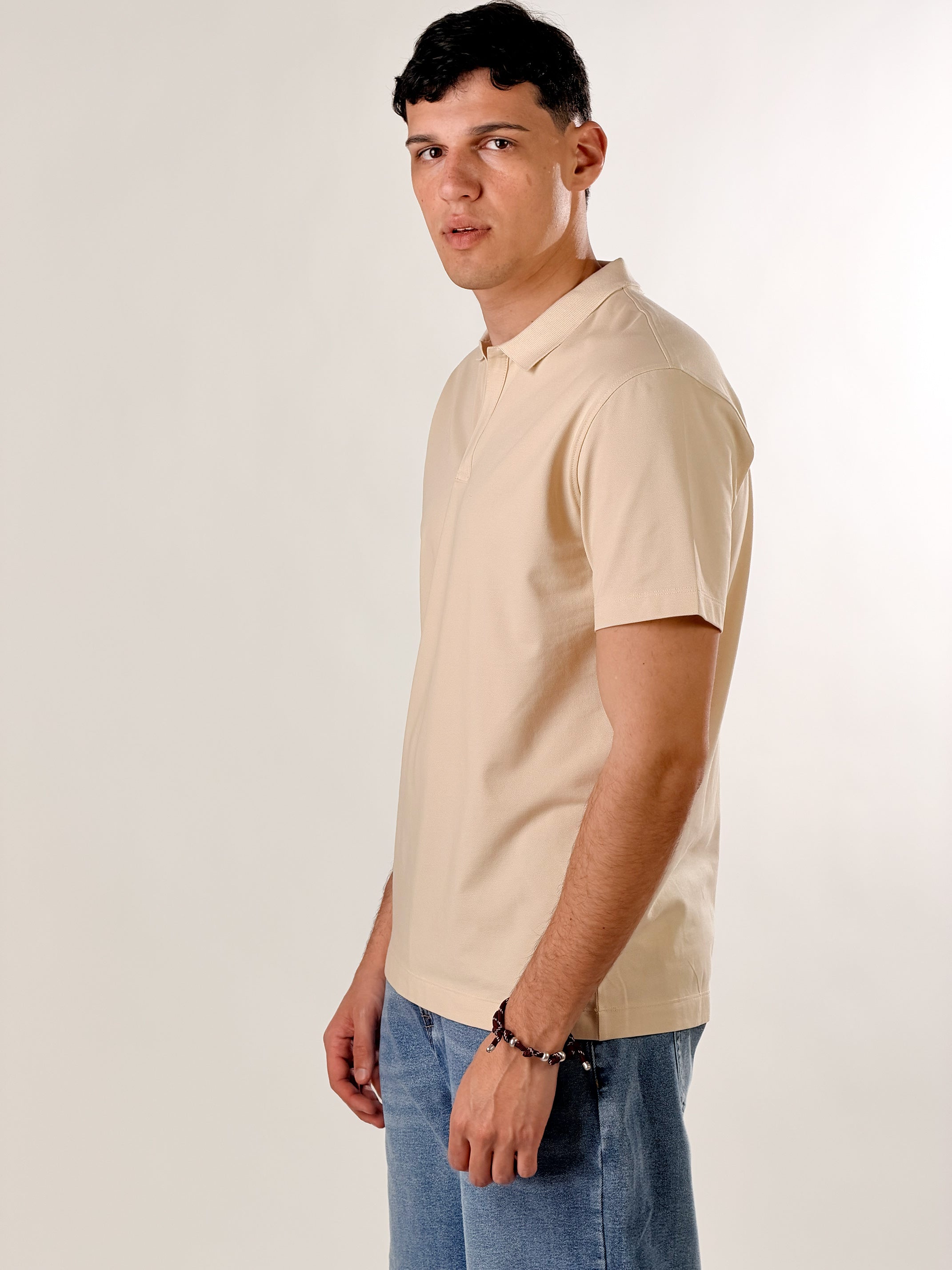 Polo senza bottoni|Colore:Beige