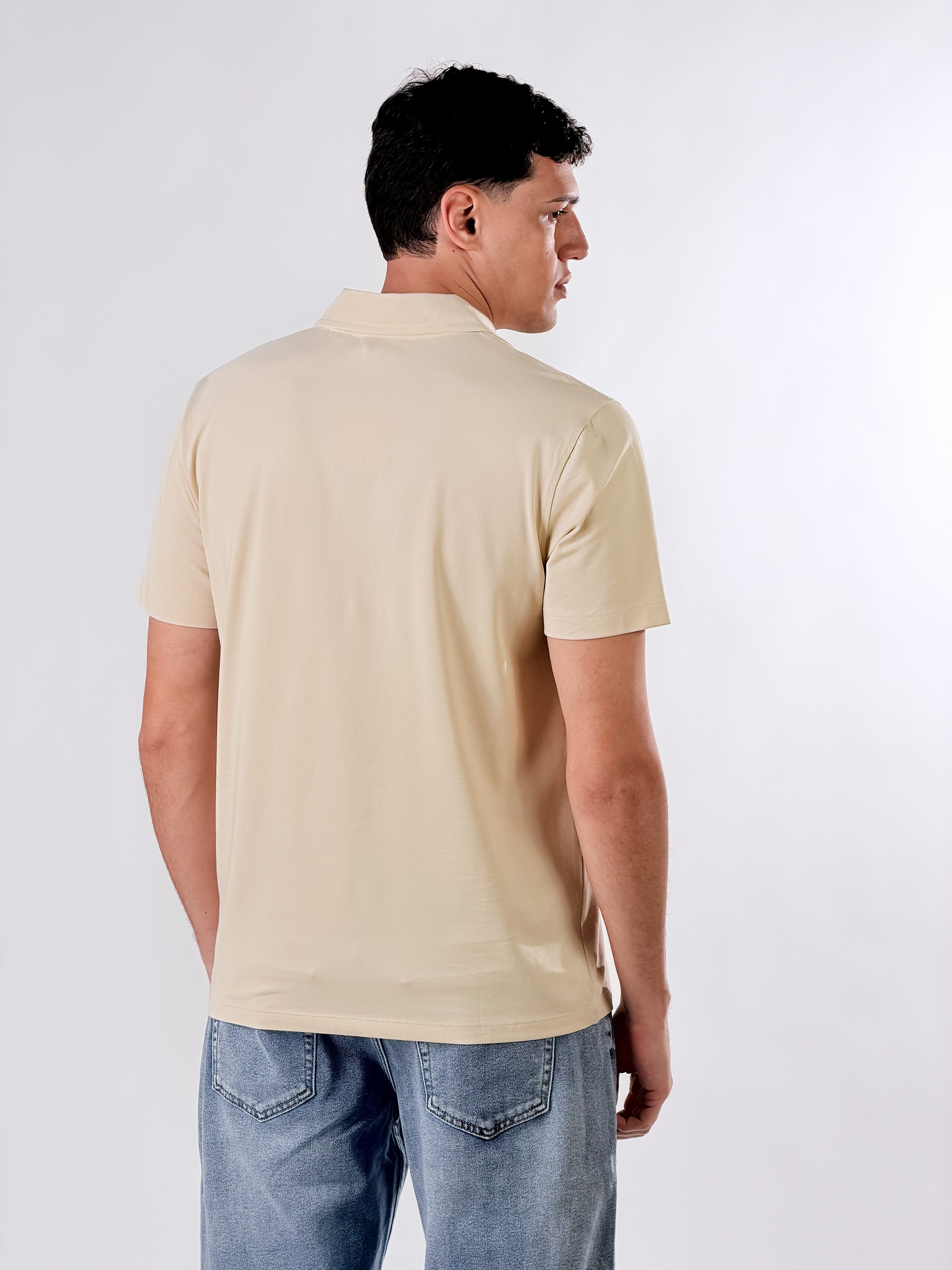 Polo open collar|Colore:Beige