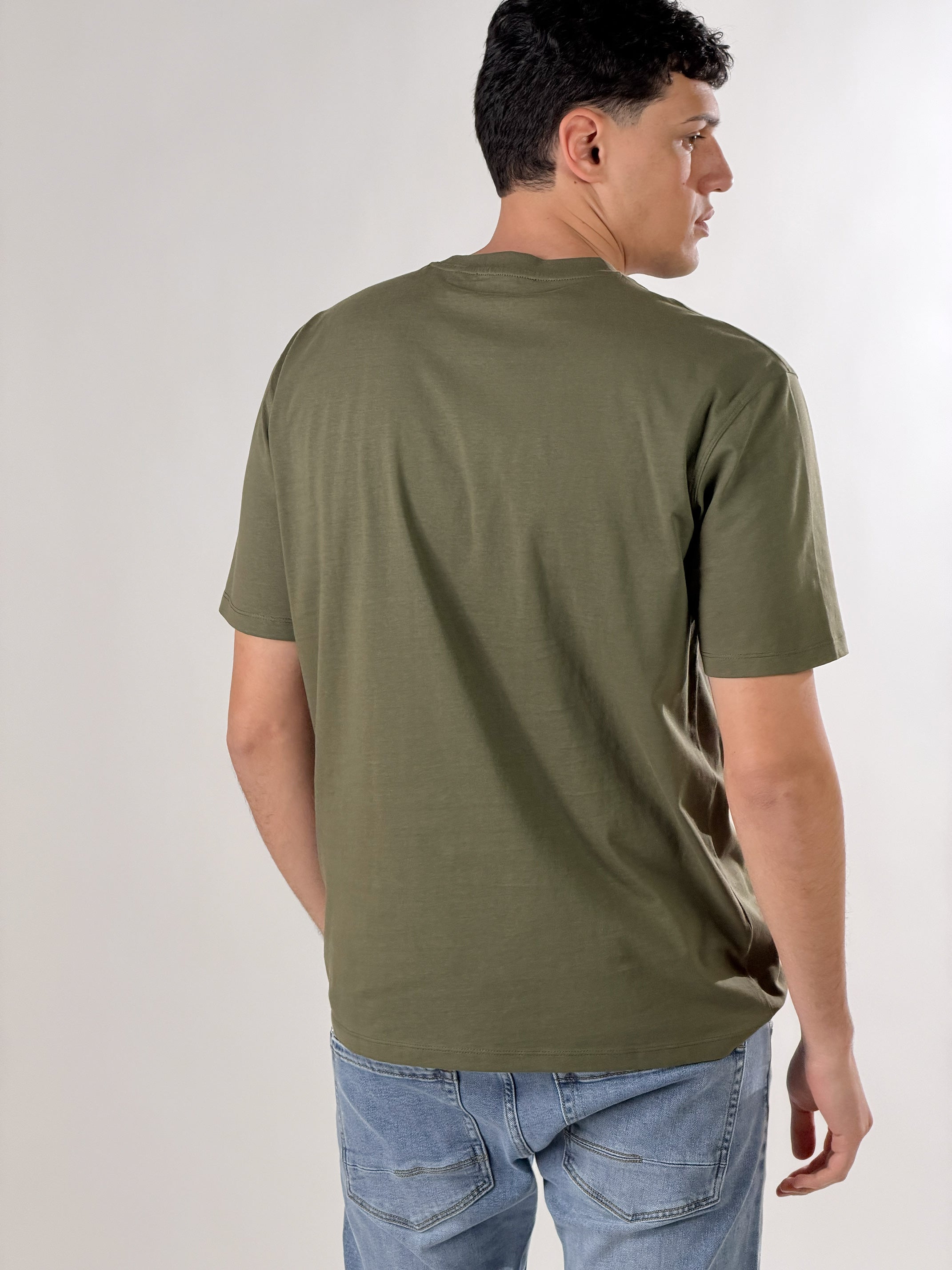 T-Shirt Smile |Colore:Verde militare