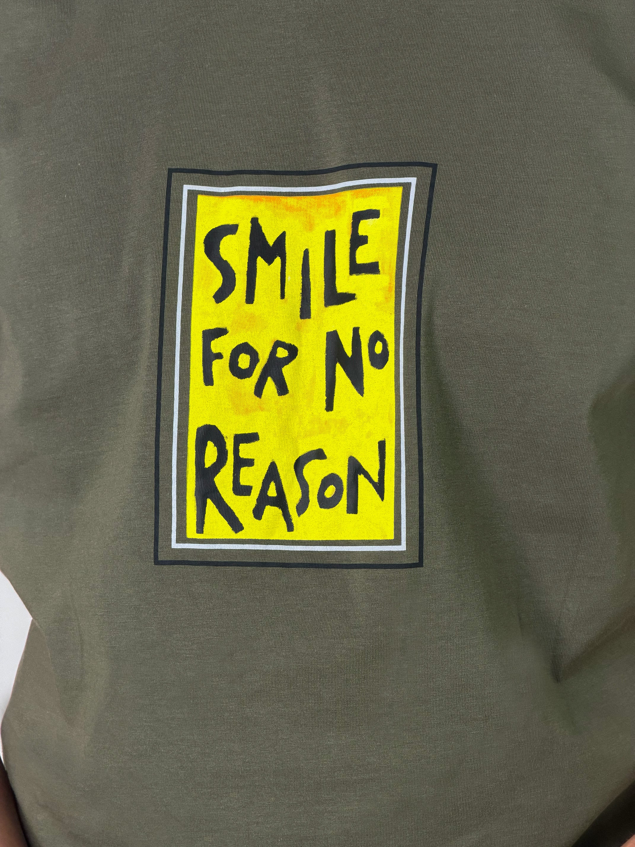 T-Shirt Smile |Colore:Verde militare