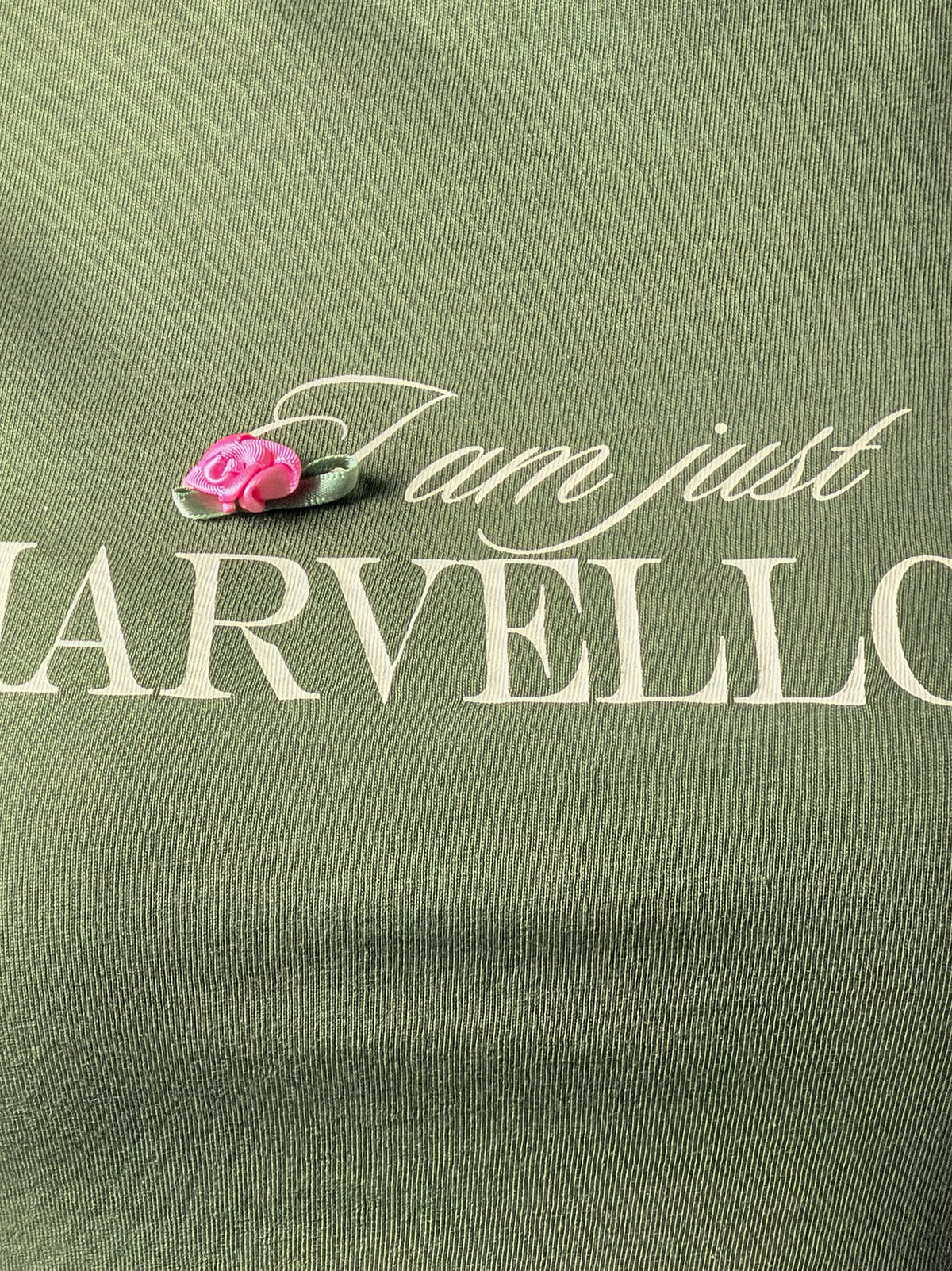 T-Shirt Crop Vintage|Colore:Verde militare