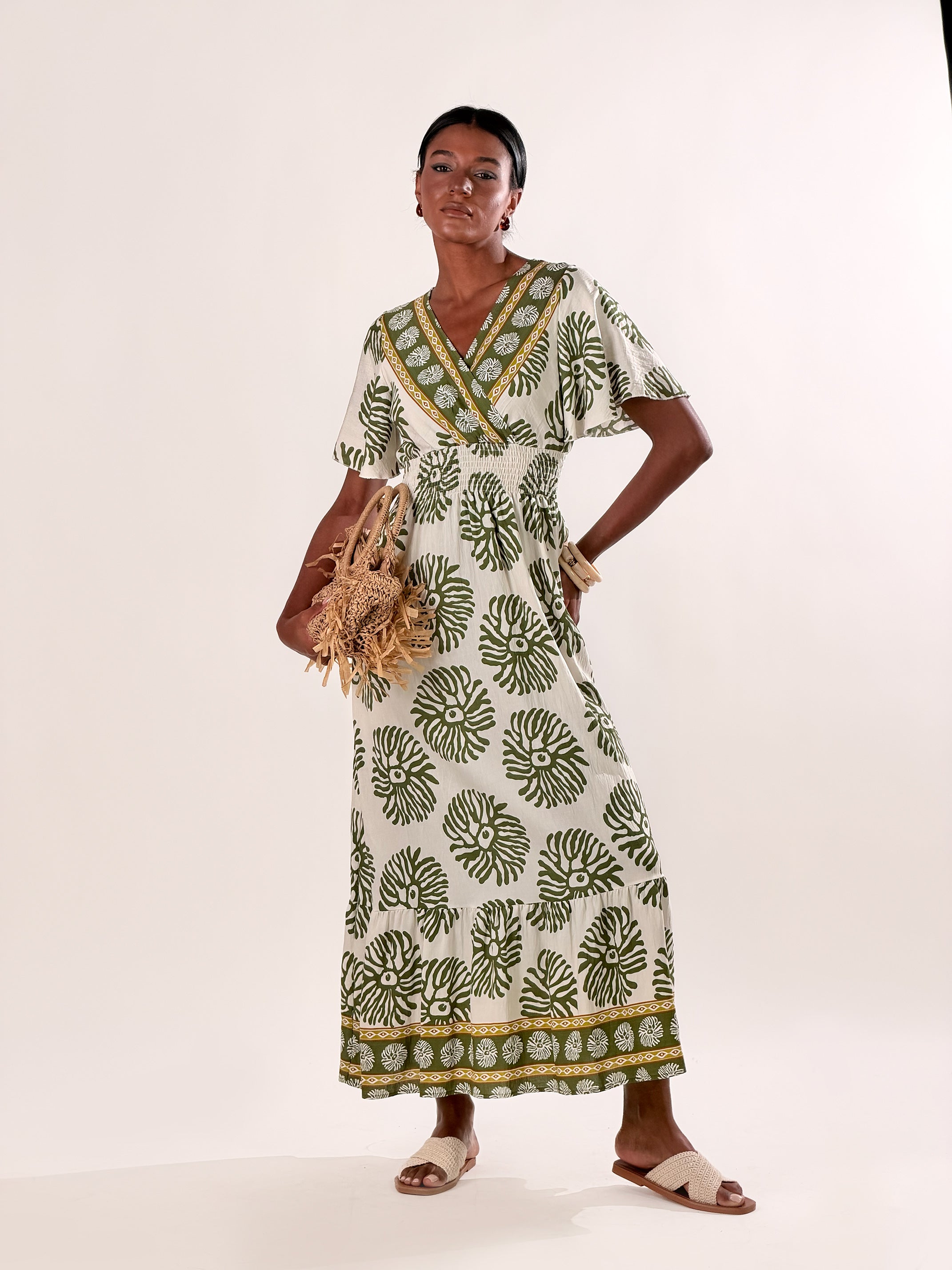 Vestito Boho|Colore:Verde