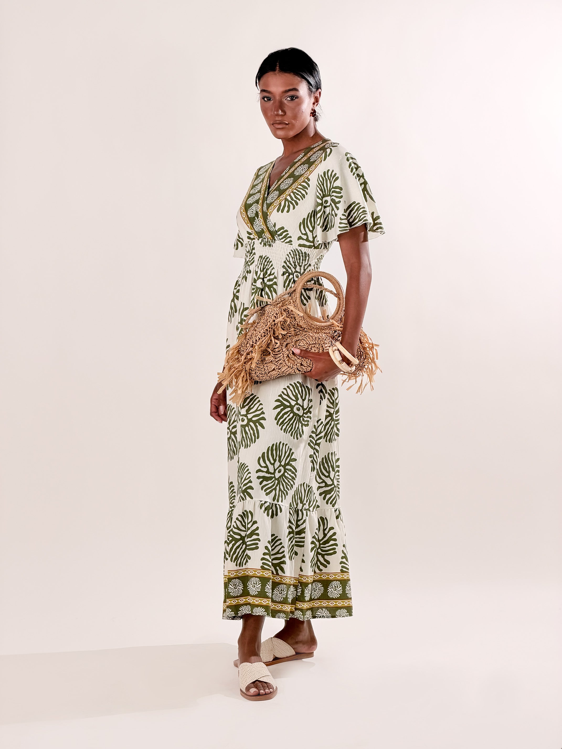 Vestito Boho|Colore:Verde