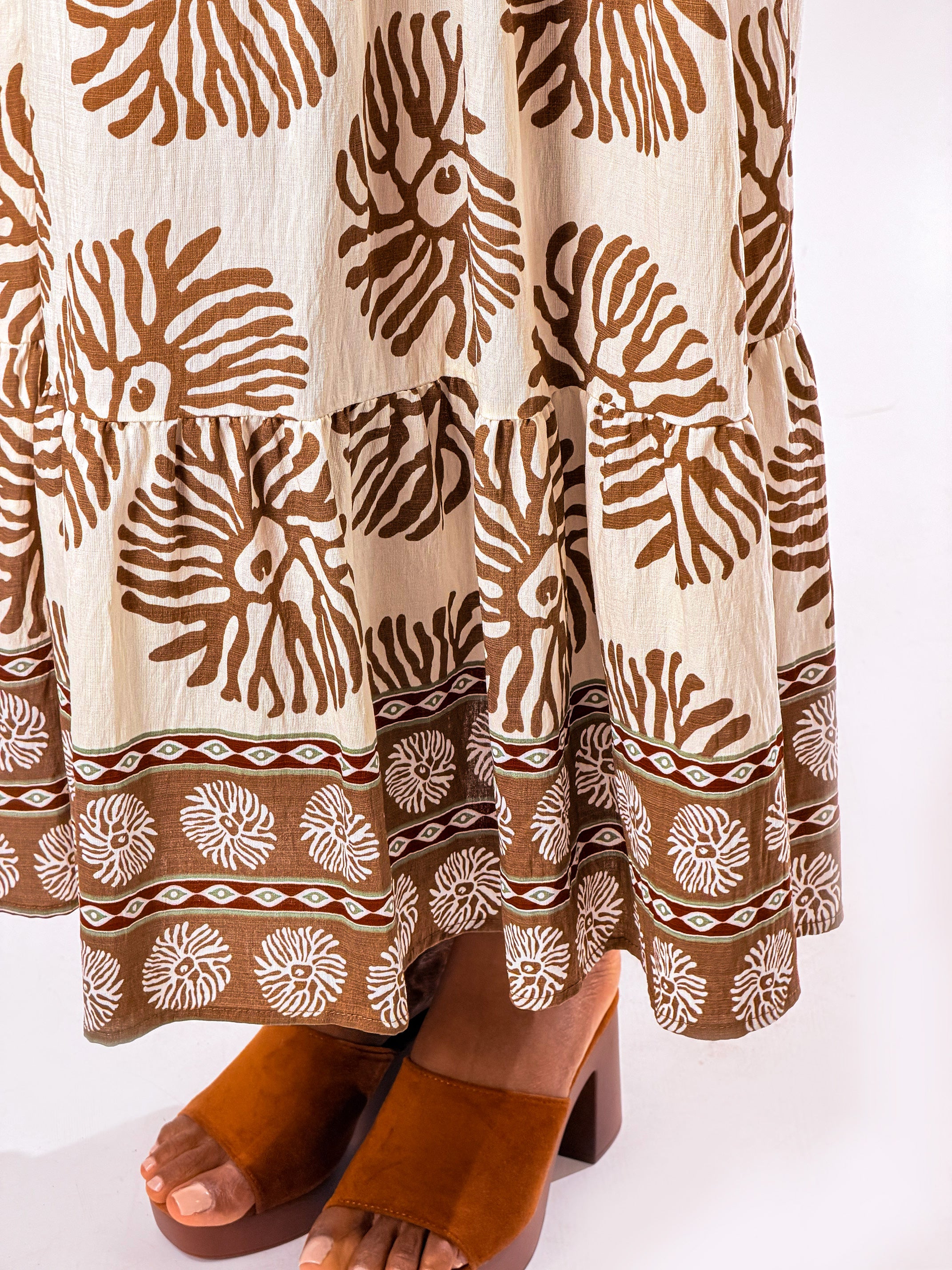 Vestito Boho|Colore:Marrone