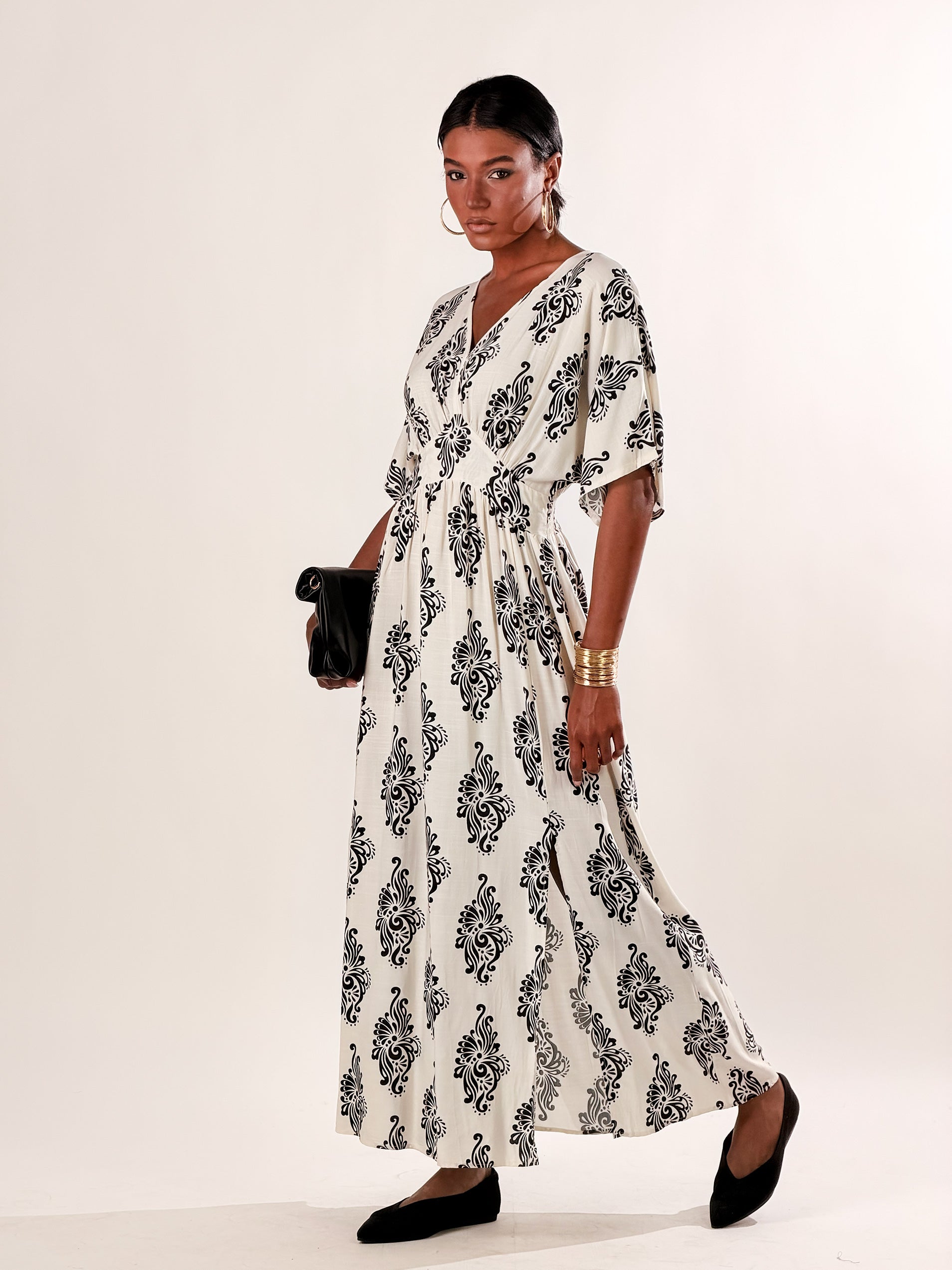 Vesttio Summer border print|Colore:Panna
