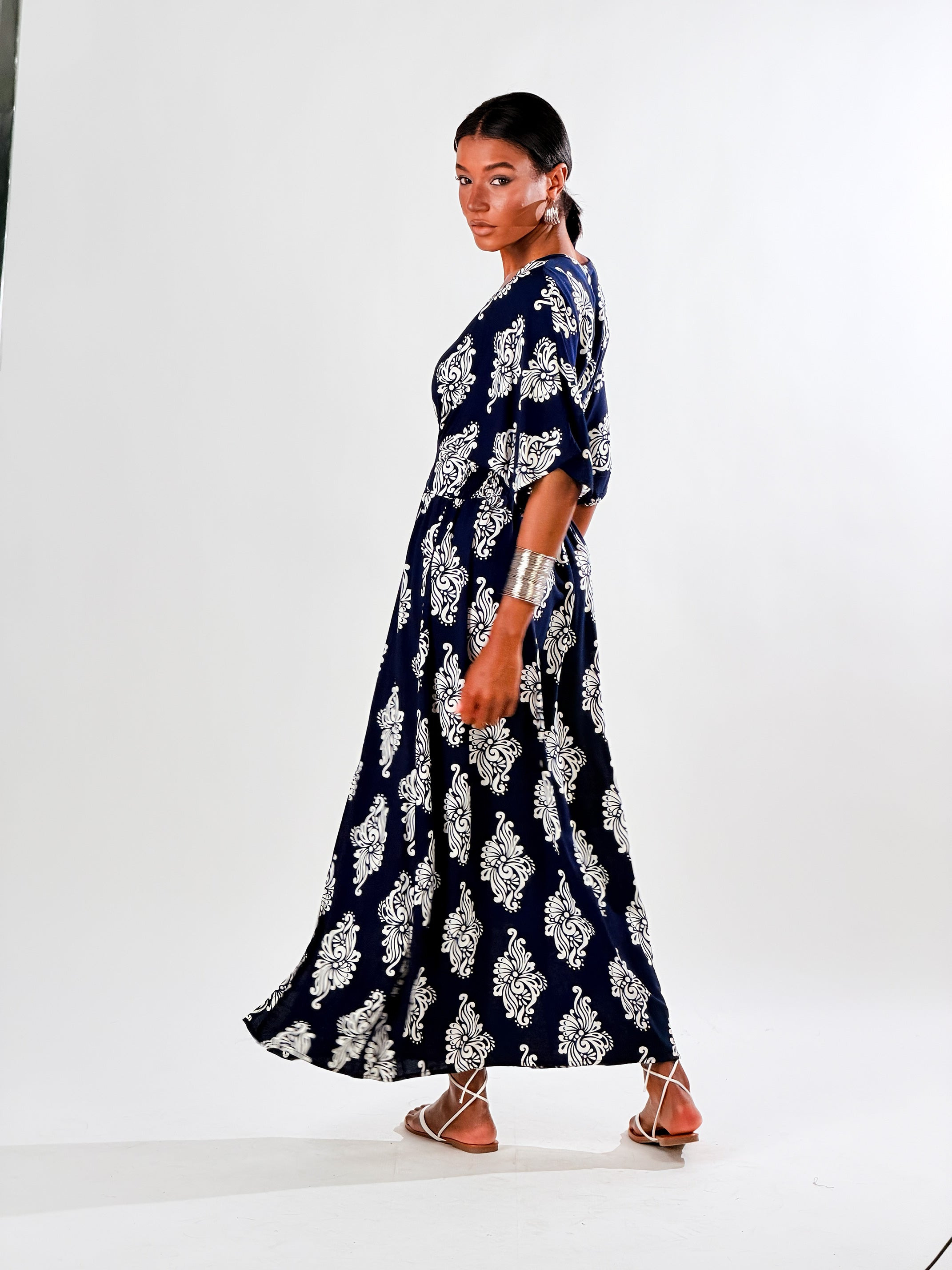 Vesttio Summer border print|Colore:Blu