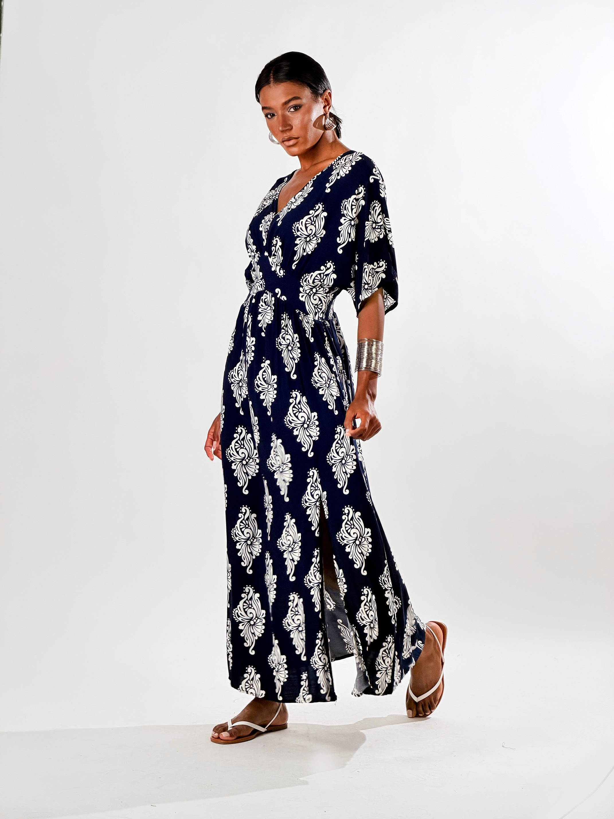 Vesttio Summer border print|Colore:Blu