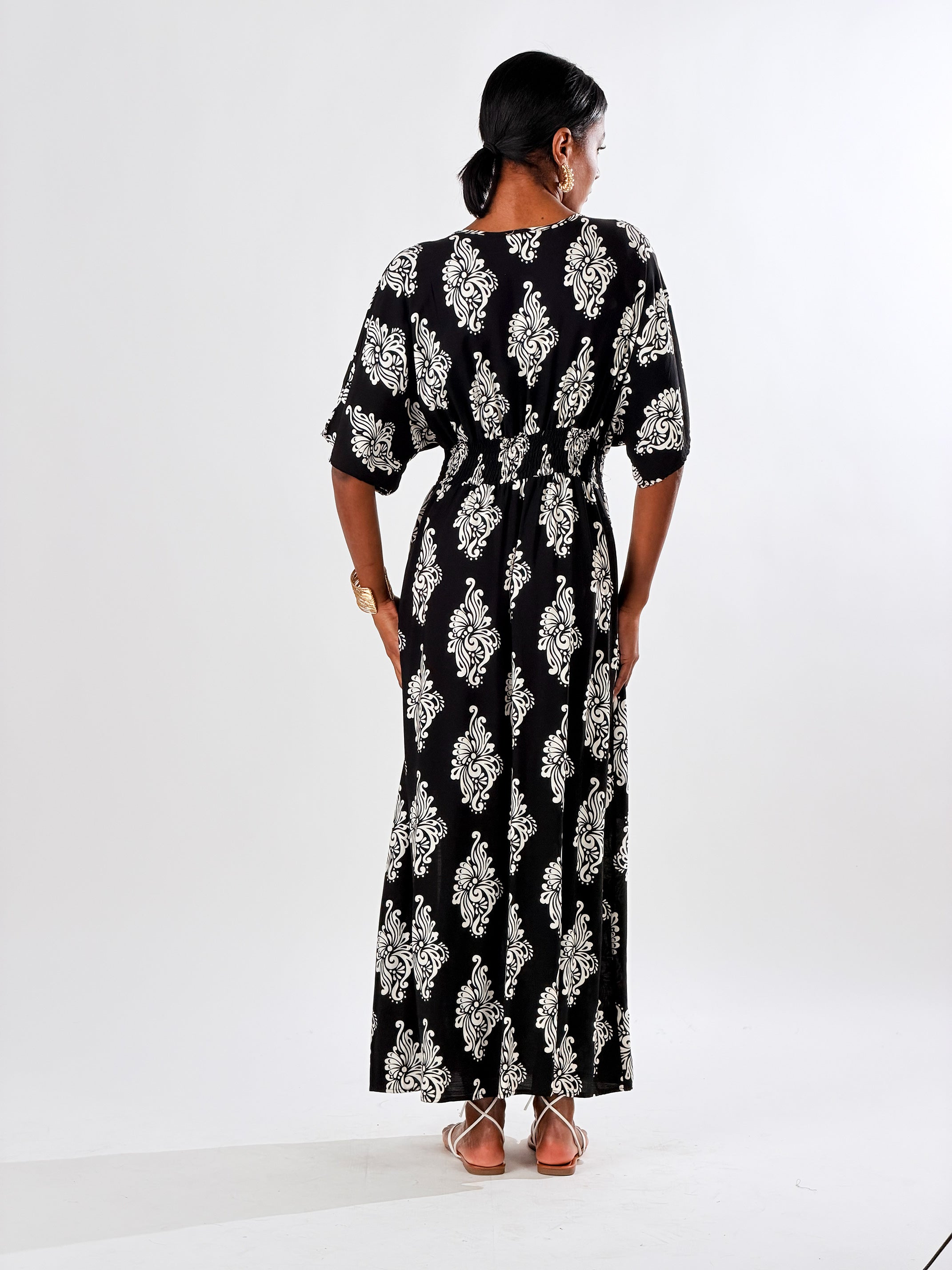 Vesttio Summer border print|Colore:Nero