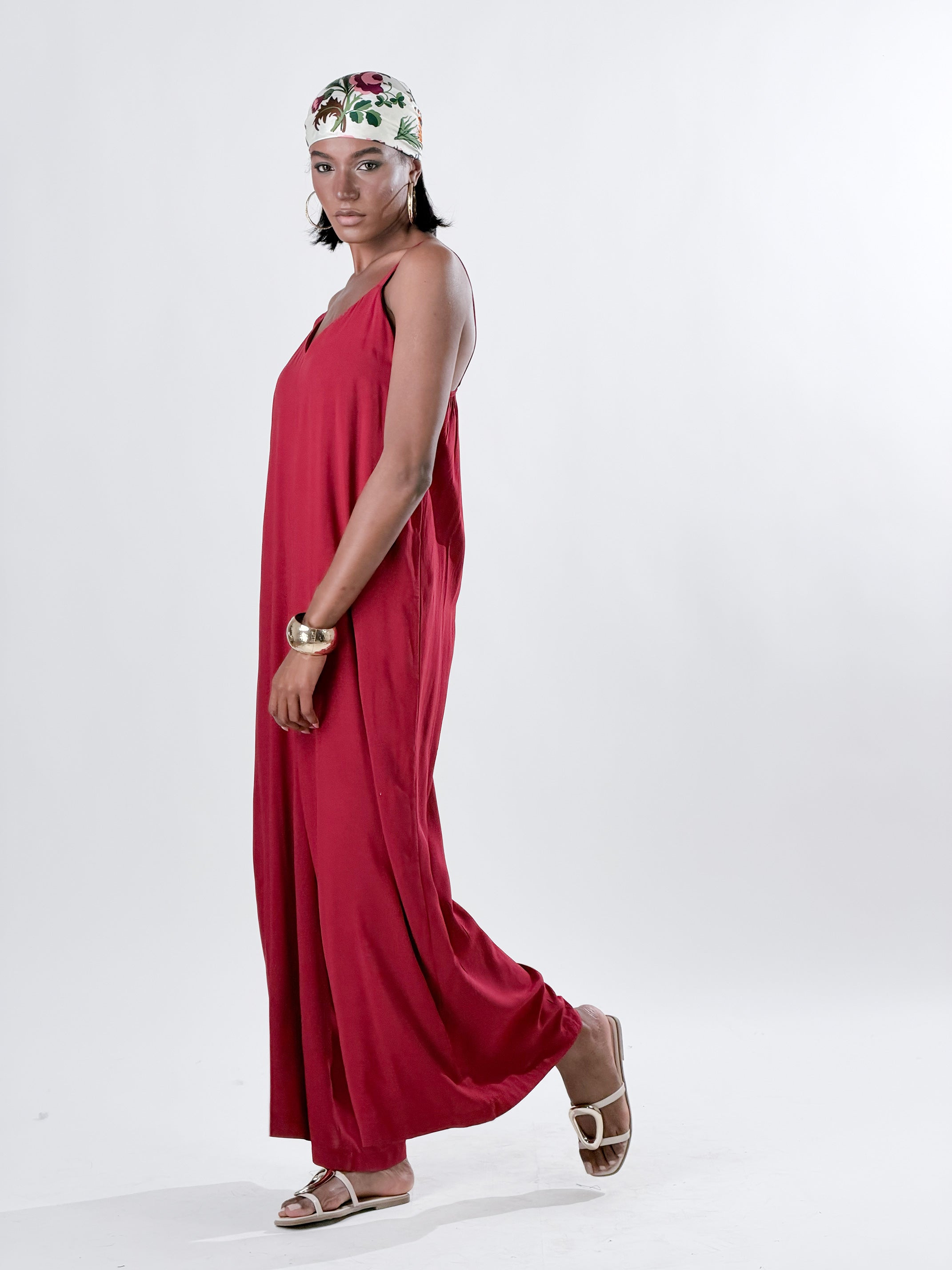Tuta Harem Oversize|Colore:Rosso india