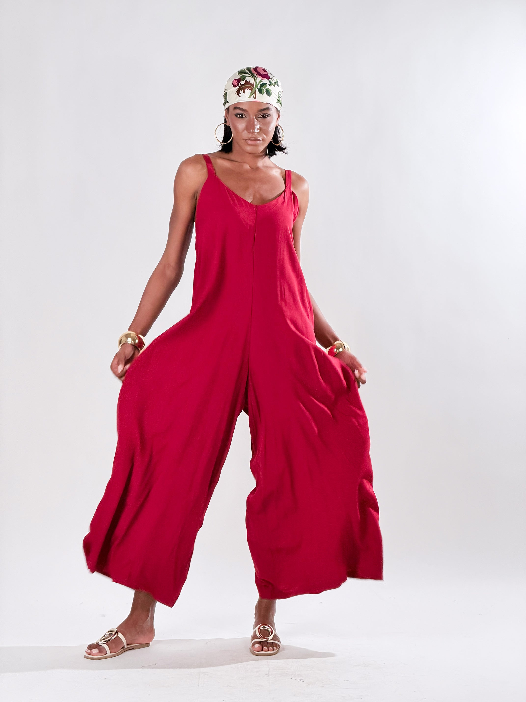 Tuta Harem Oversize|Colore:Rosso india