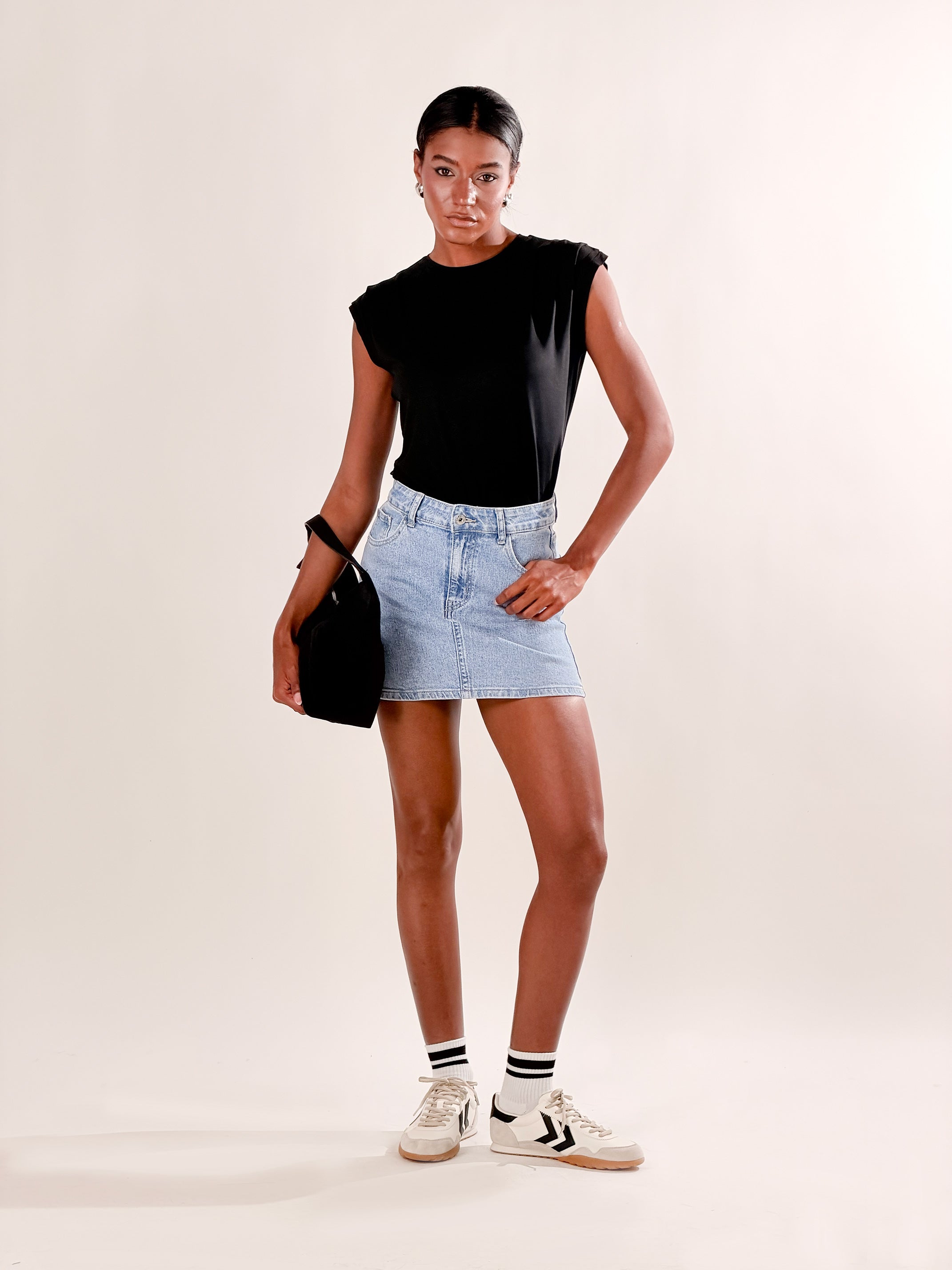 Mini Gonna jeans|Colore:Blu chiaro