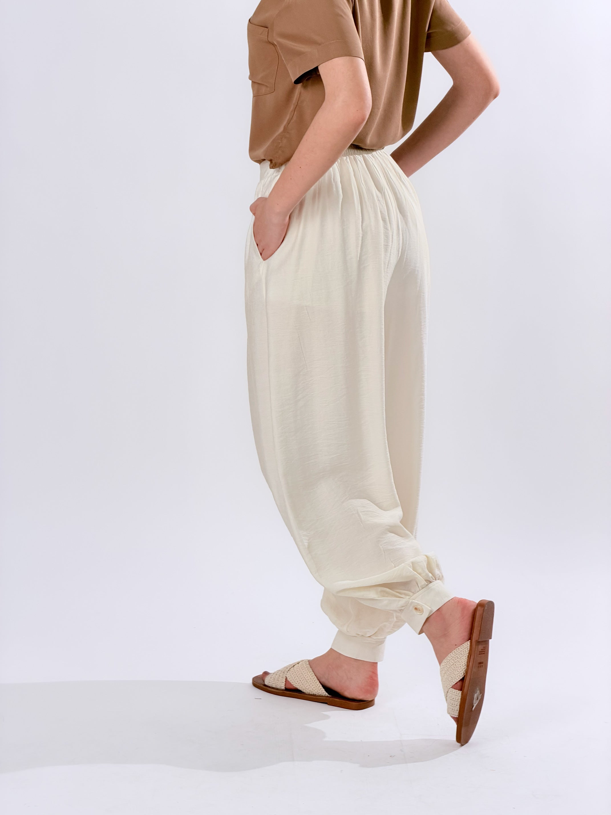Pantalone Harem Ballon|Colore:Bianco