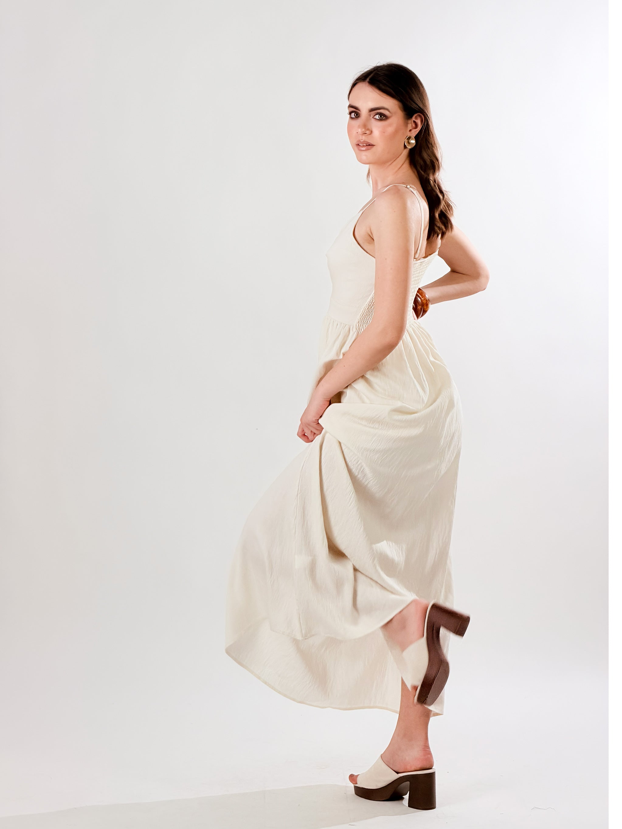 Vestito Allure con Accessorio oro|Colore:Panna