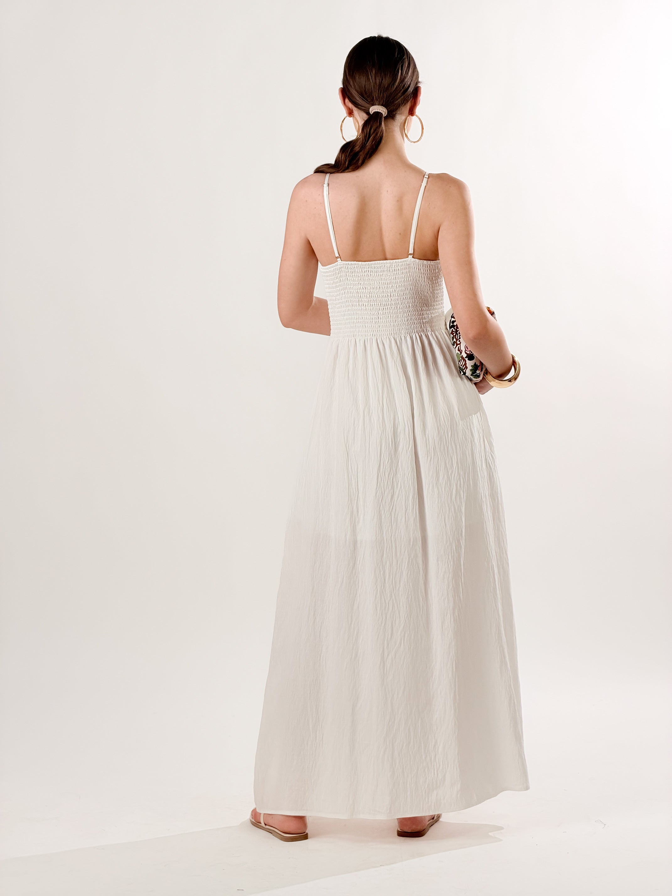 Vestito Allure con Accessorio oro|Colore:Bianco